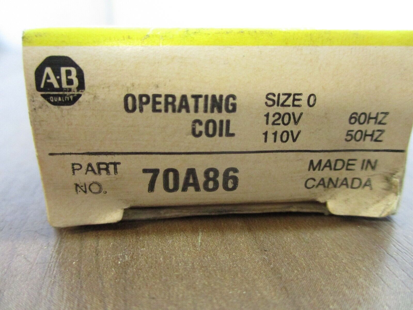 Allen-Bradley Magnetic Coil 70A86 120V@60Hz 110V@50Hz Size 0 New Surplus