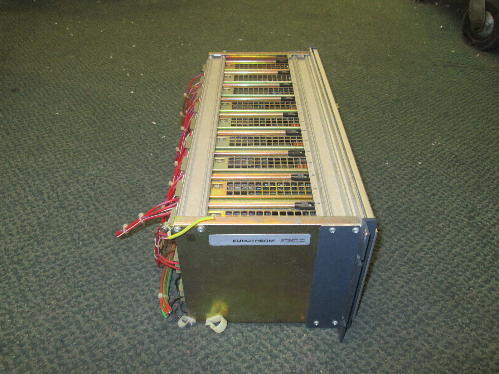 Eurotherm PLC Rack w/Cards 600-9-01-5X05-02-2x09-75-49-00 Used