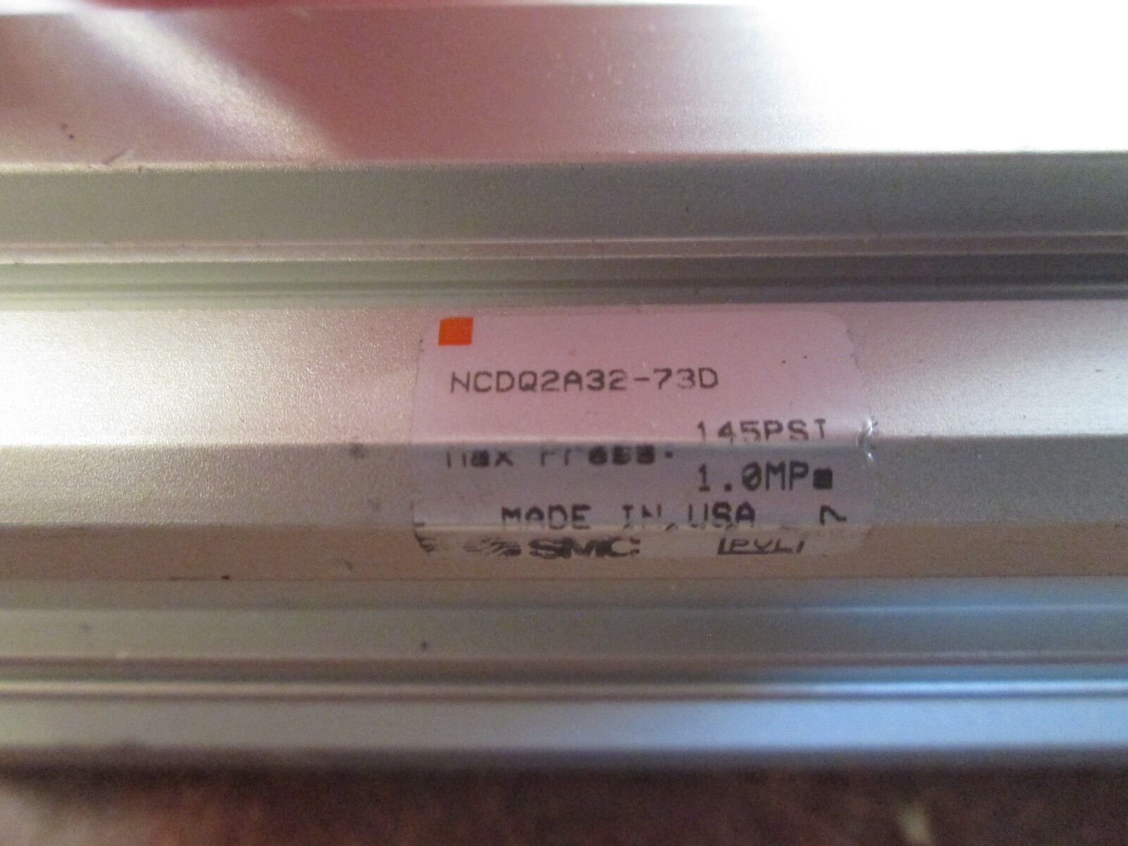 SMC Air Cylinder NCDQ2A32-73D Pressure: 145 PSI Max / 1.0 MPA Used