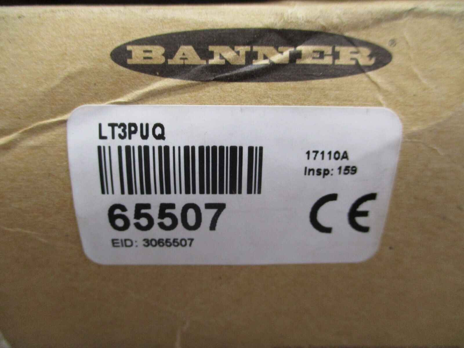 Banner Time-of-Flight Laser Sensor LT3PUQ 65507 Range: 0.3-5.0m 12-24VDC