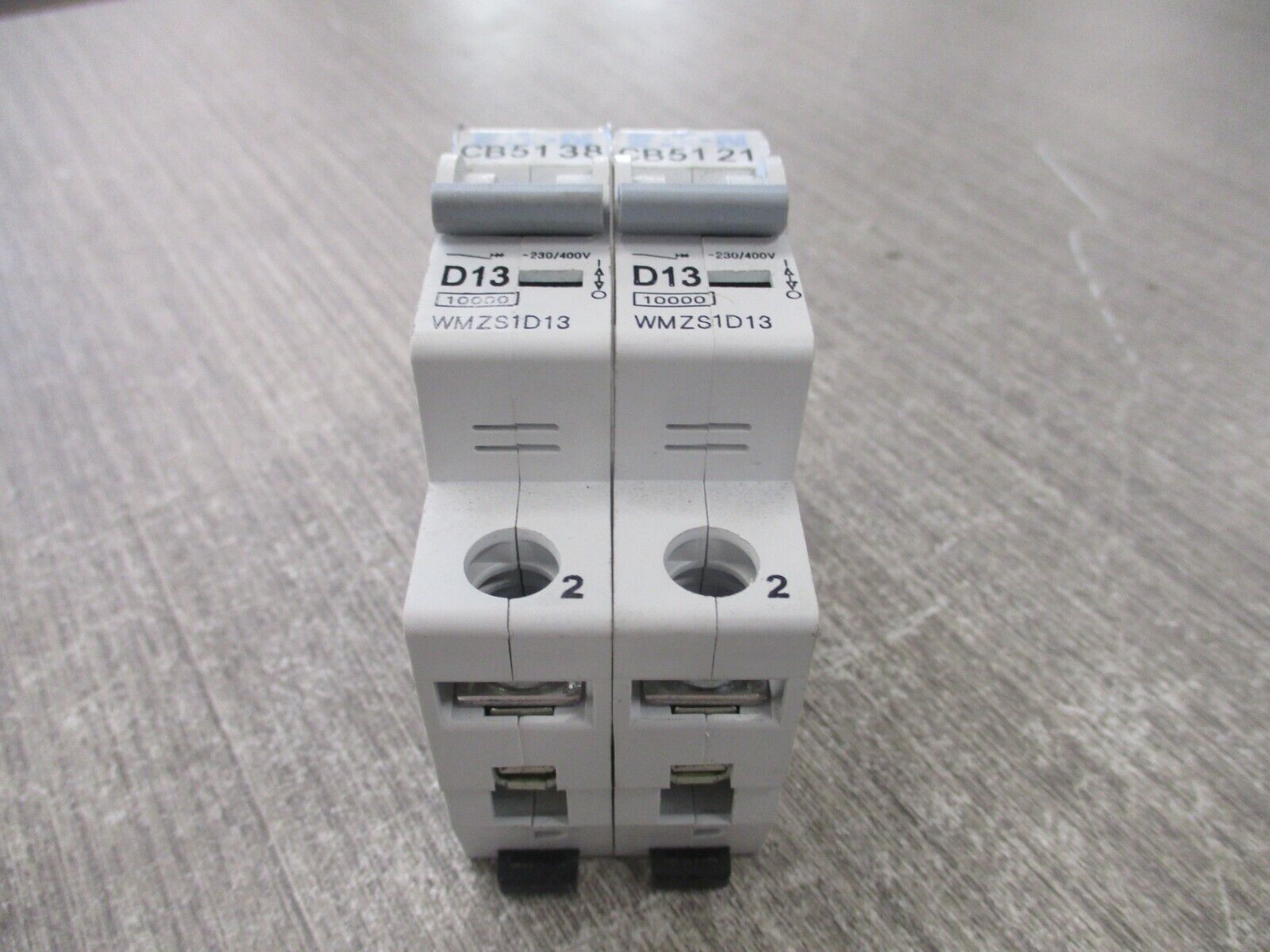 Eaton Circuit Breaker WMZS1D13 13A 230/400V 1P *Lot of 2* Used