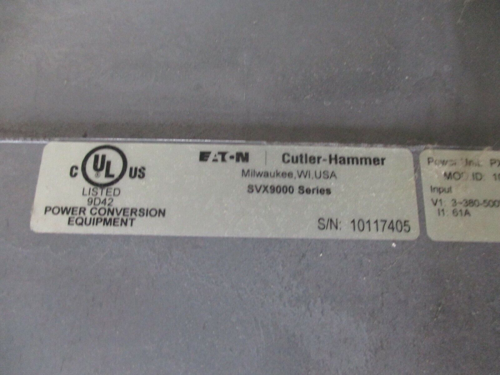 Eaton HVX9000 AC Drive w/ Intellipass Bypass HVX04014B1P6 40HP 3Ph w/ Keypad