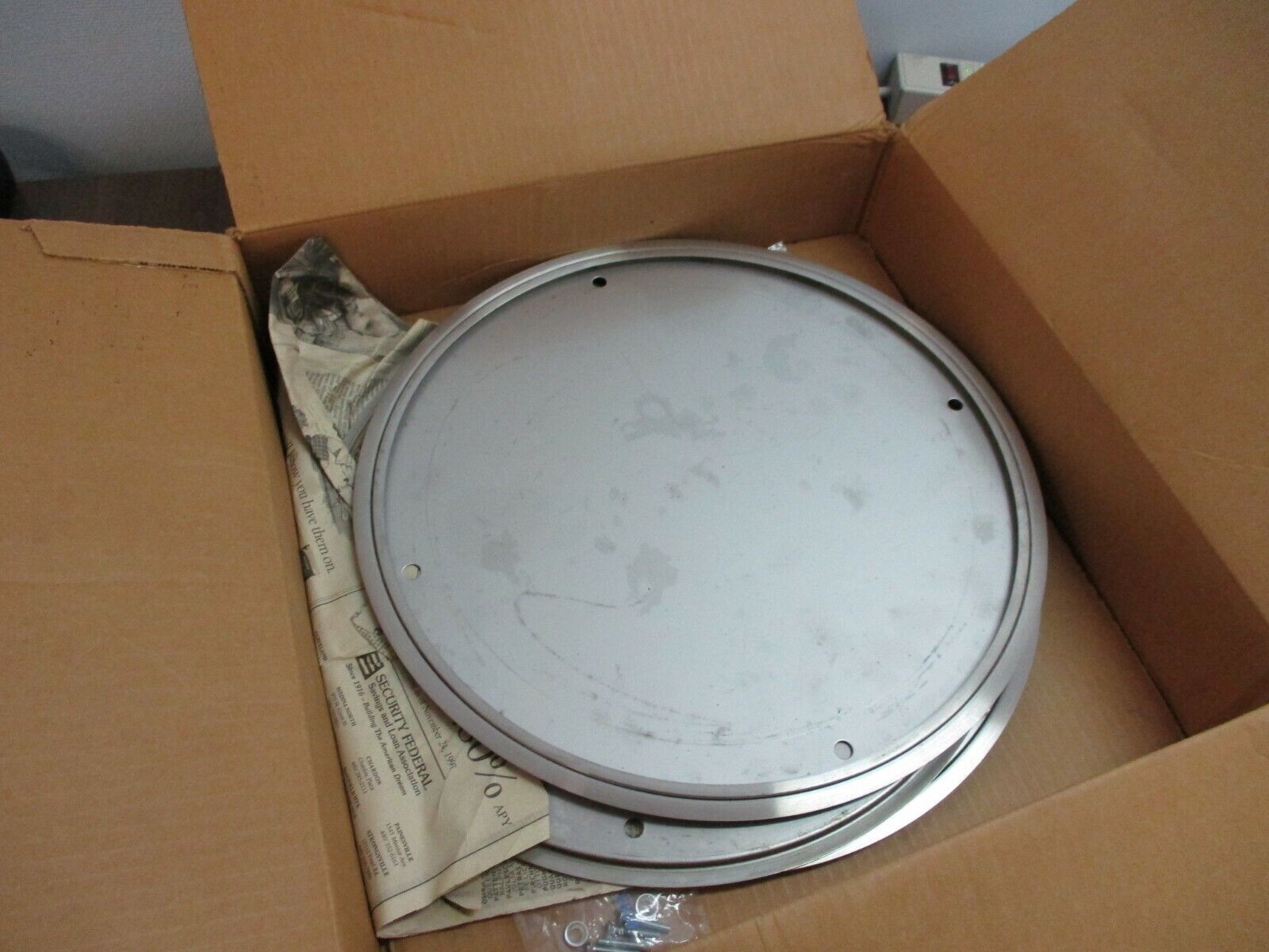 Walker Stainless Steel 2-Flanged Carpet Holder 14CHS-1/4 *Box of 3* New Surplus