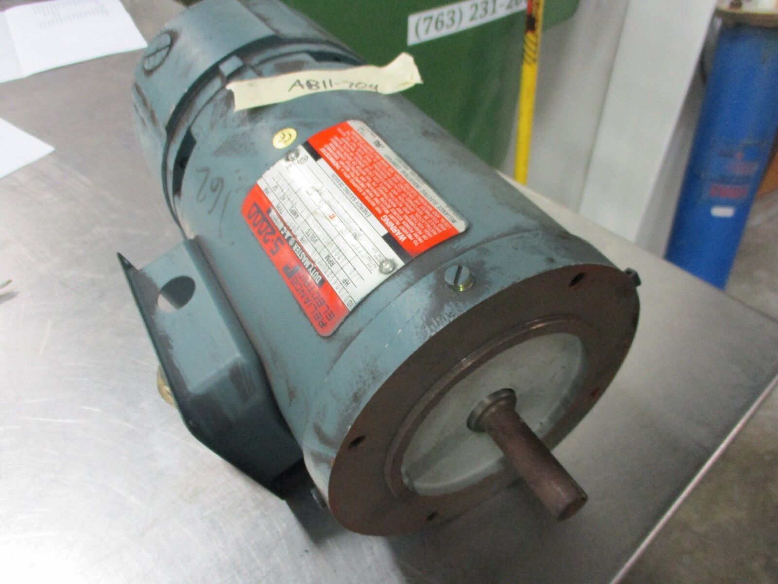 Reliance Duty Master AC Motor w/ Brake B79B4135M-XZ 1/2HP 1800RPM FR:FB56C Used