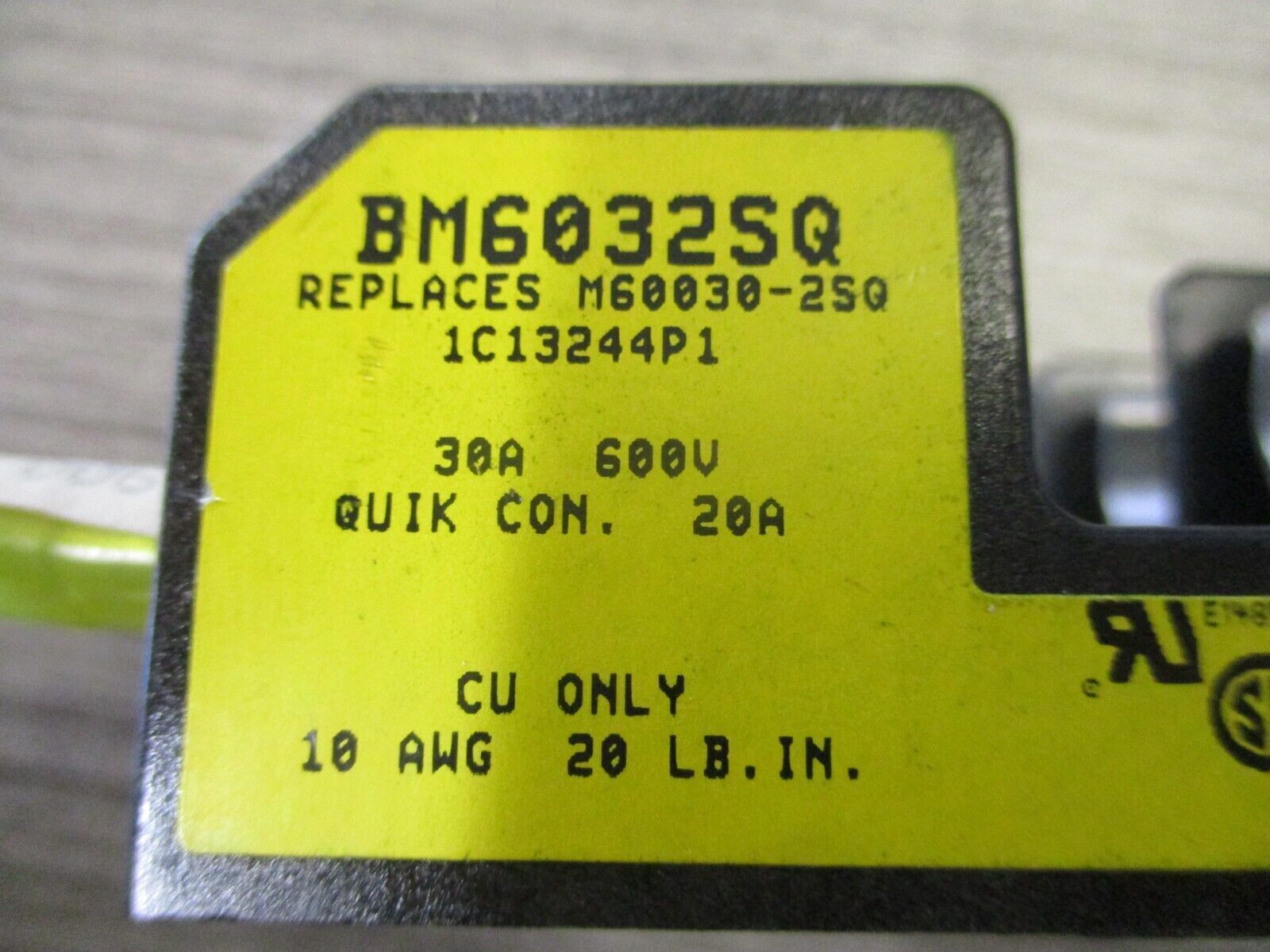 Buss Fuseholder BM6032SQ 30A 600V 2P *Lot Of 2*