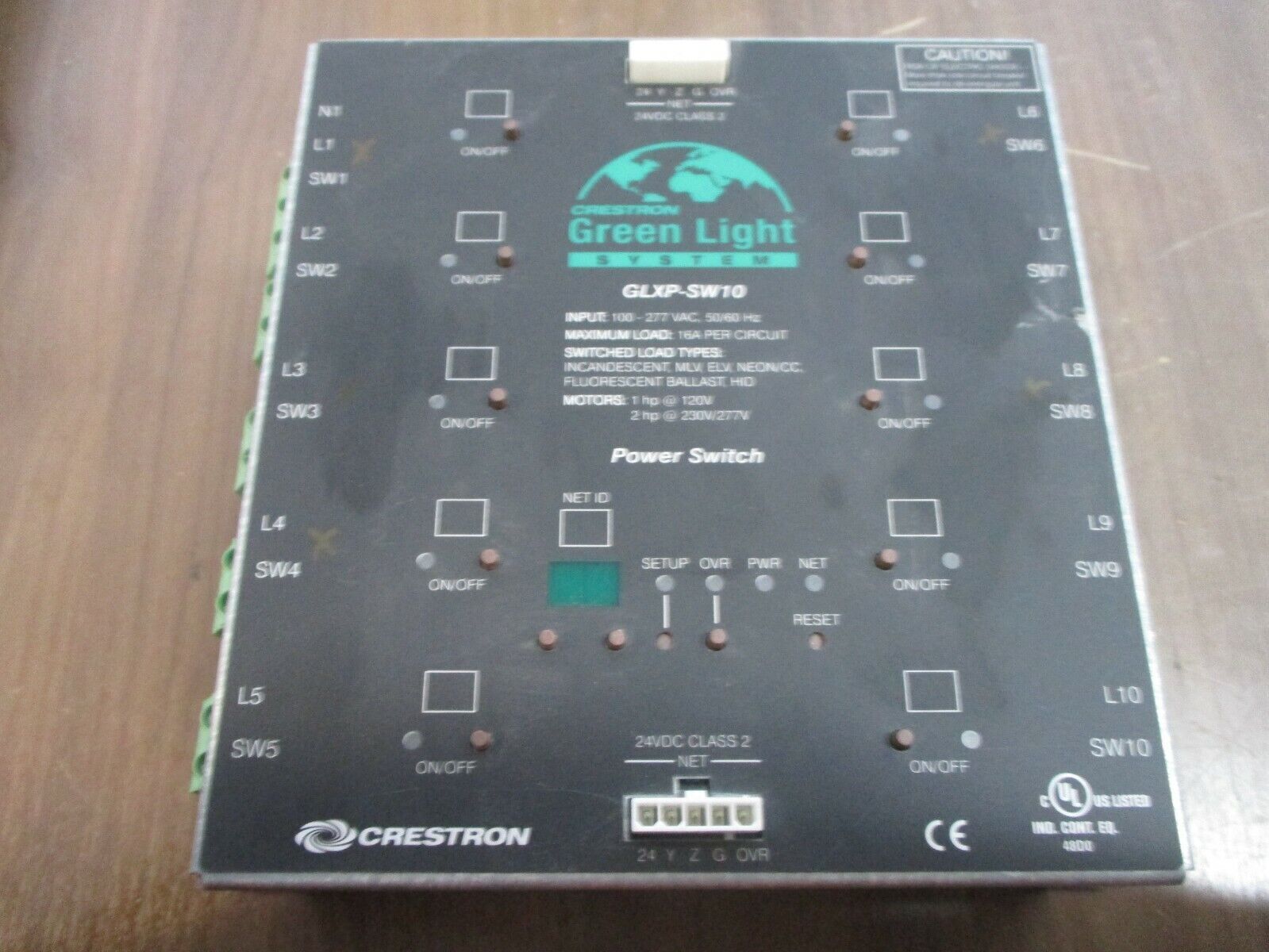 Crestron Green Light System Power Switch GLXP-SW10 10-Channel Used