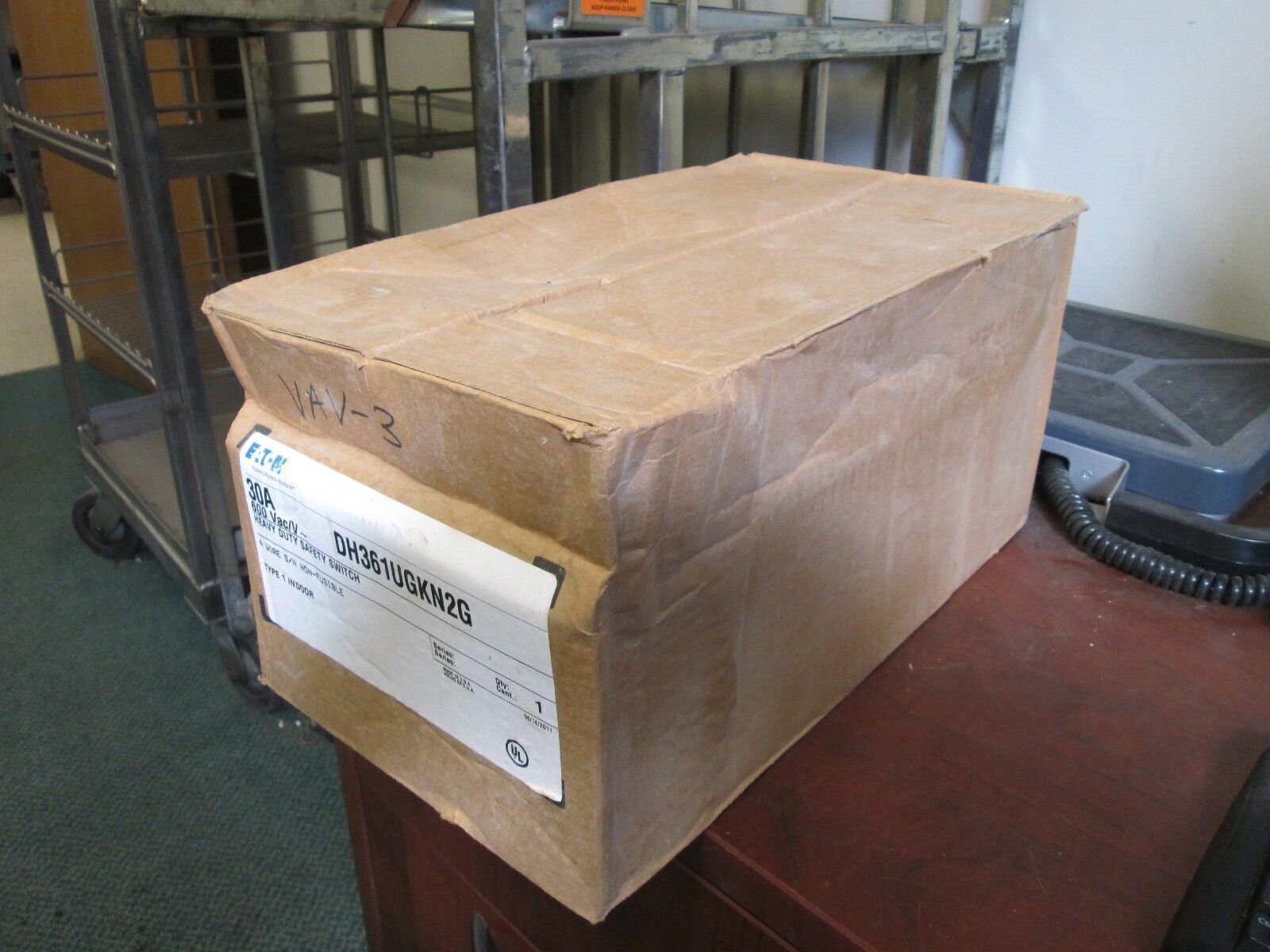 Cutler-Hammer Non-Fusible Safety Switch DH361UGKN2G 30A 600V 3P New Surplus