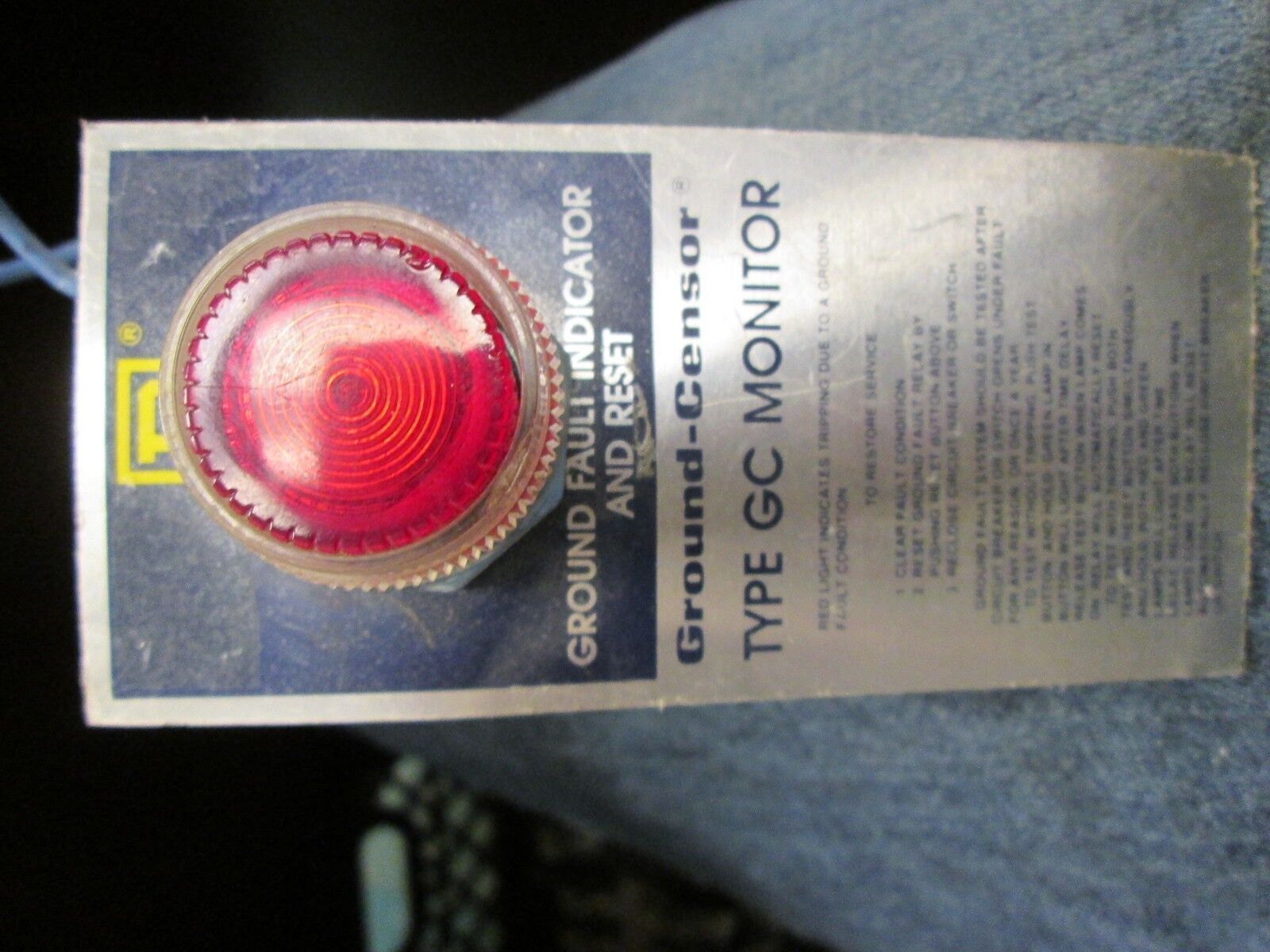 Square D Push Button, 9001 KM38, 120V, Red, Used