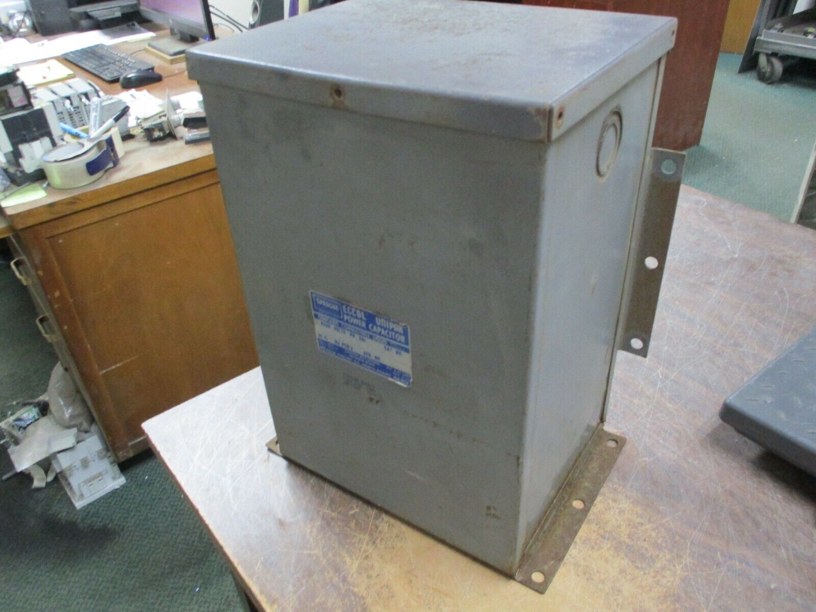 Sprague Eccol Unipak Power Capacitor 404306U 40KVAR 480V 3Ph 60Hz Used
