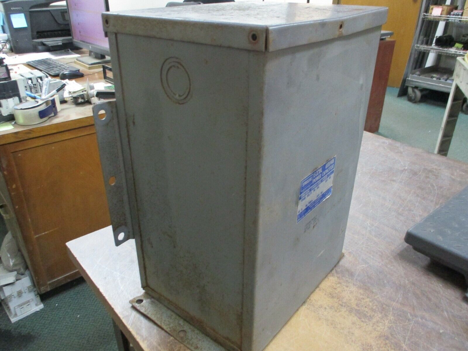 Sprague Eccol Unipak Power Capacitor 404306U 40KVAR 480V 3Ph 60Hz Used