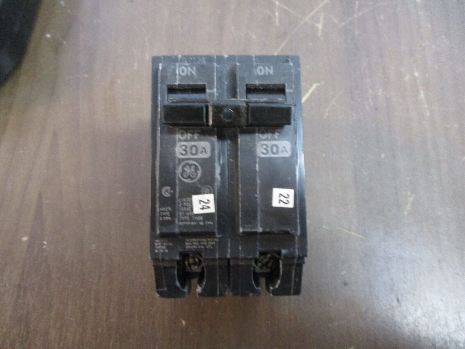 GE Bolt-On Circuit Breaker THQB2130 30A 120/240V 2P *Lot of 2* Used