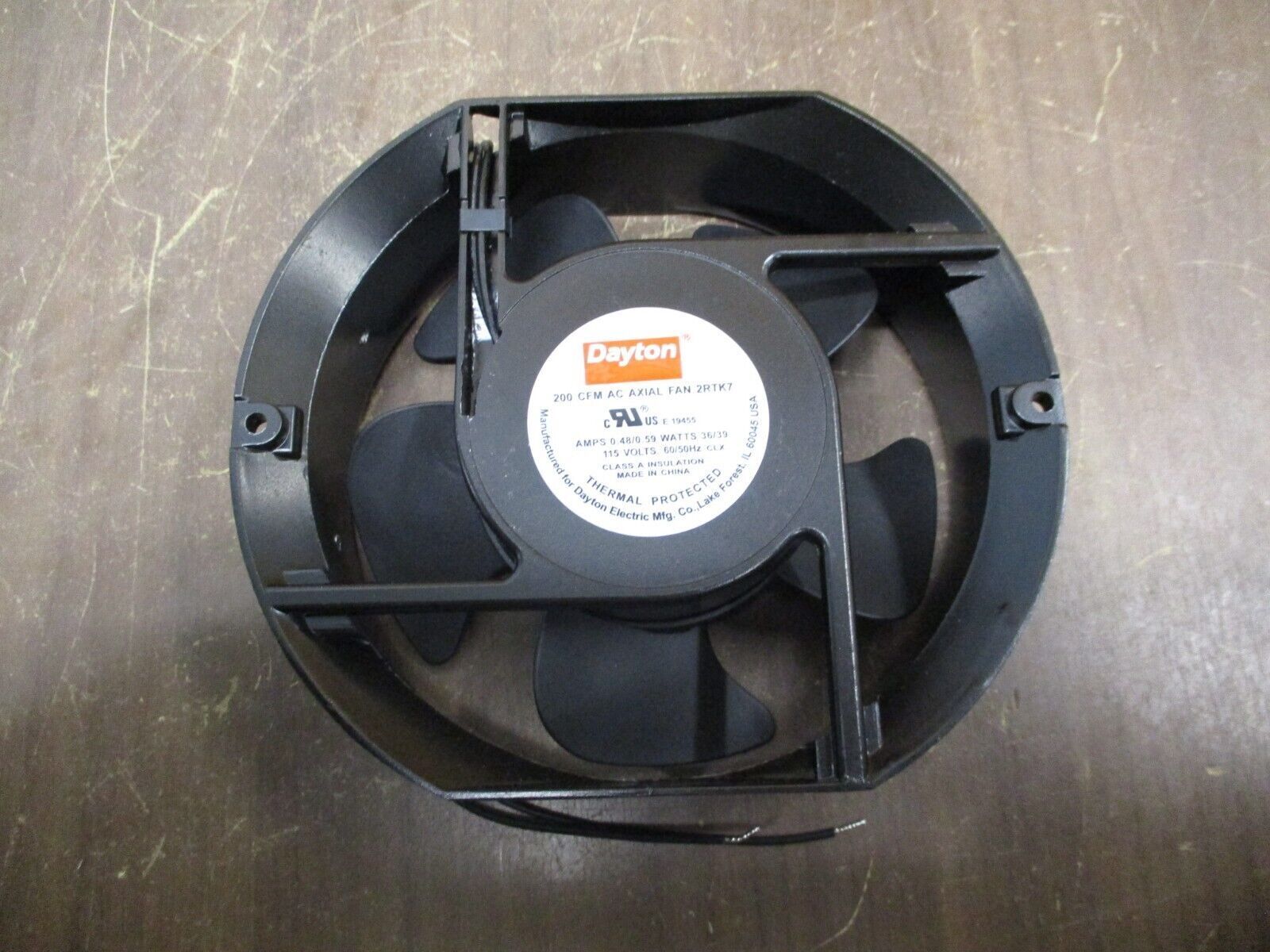 Dayton AC Axial Fan 2RTK7 115V 200 CFM New Surplus