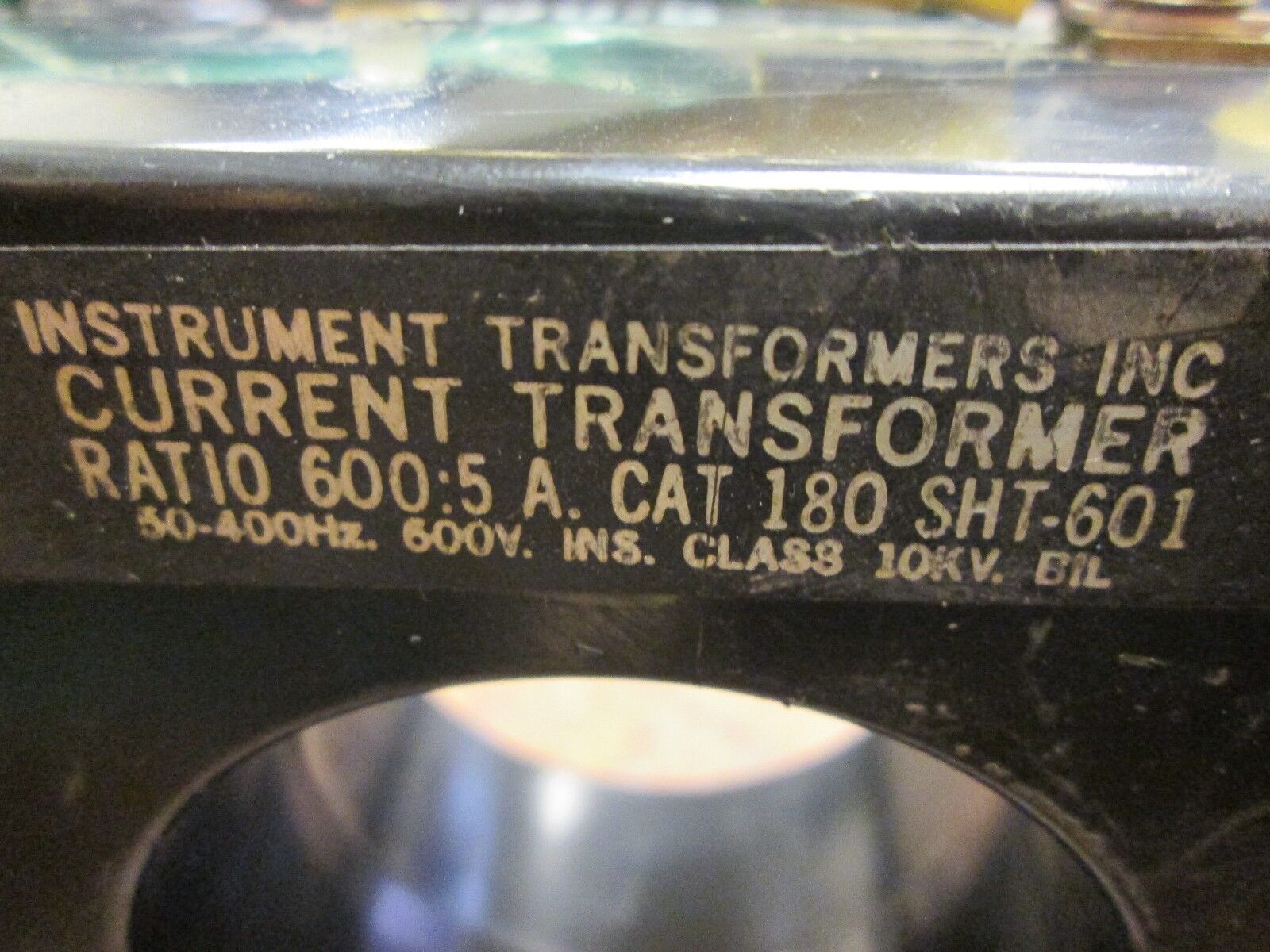 Instrument Transformers Current Transformer 180 SHT-601 Ratio 600:5A 600V Used