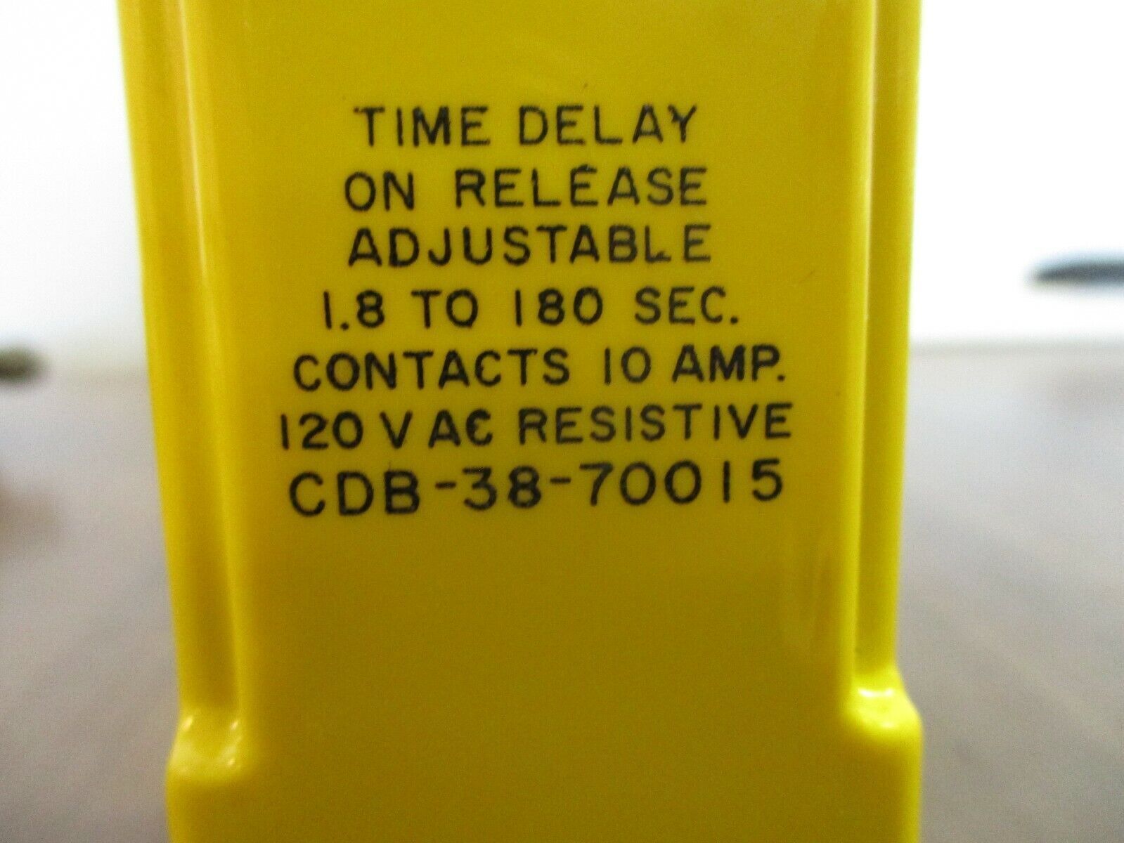 Potter & Brumfield Time Delay Relay CDB-38-70015 Range: 1.8-180 sec Used