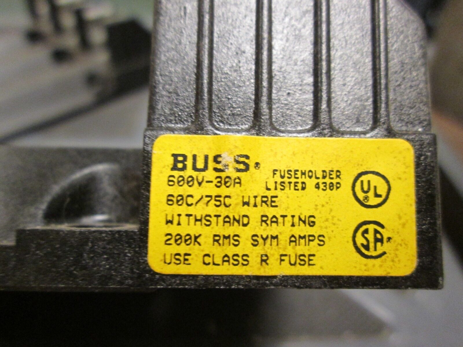 Bussmann Fuse Holder R60030-3CR 30A 600V 3P **Lot of 2**