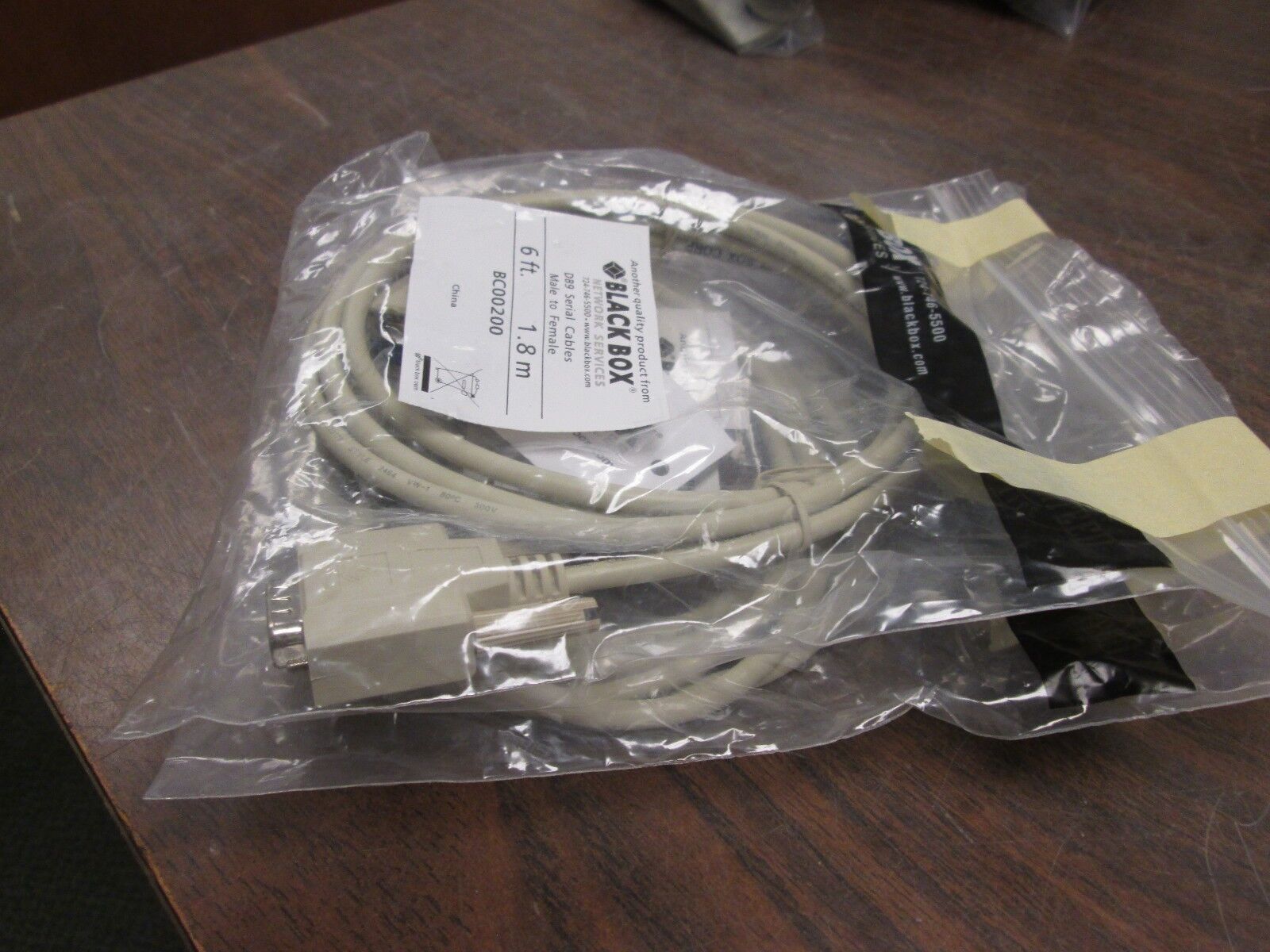 Black Box Male-Female Serial Extension Cable BC00200 6' *Lot of 2* New Surplus