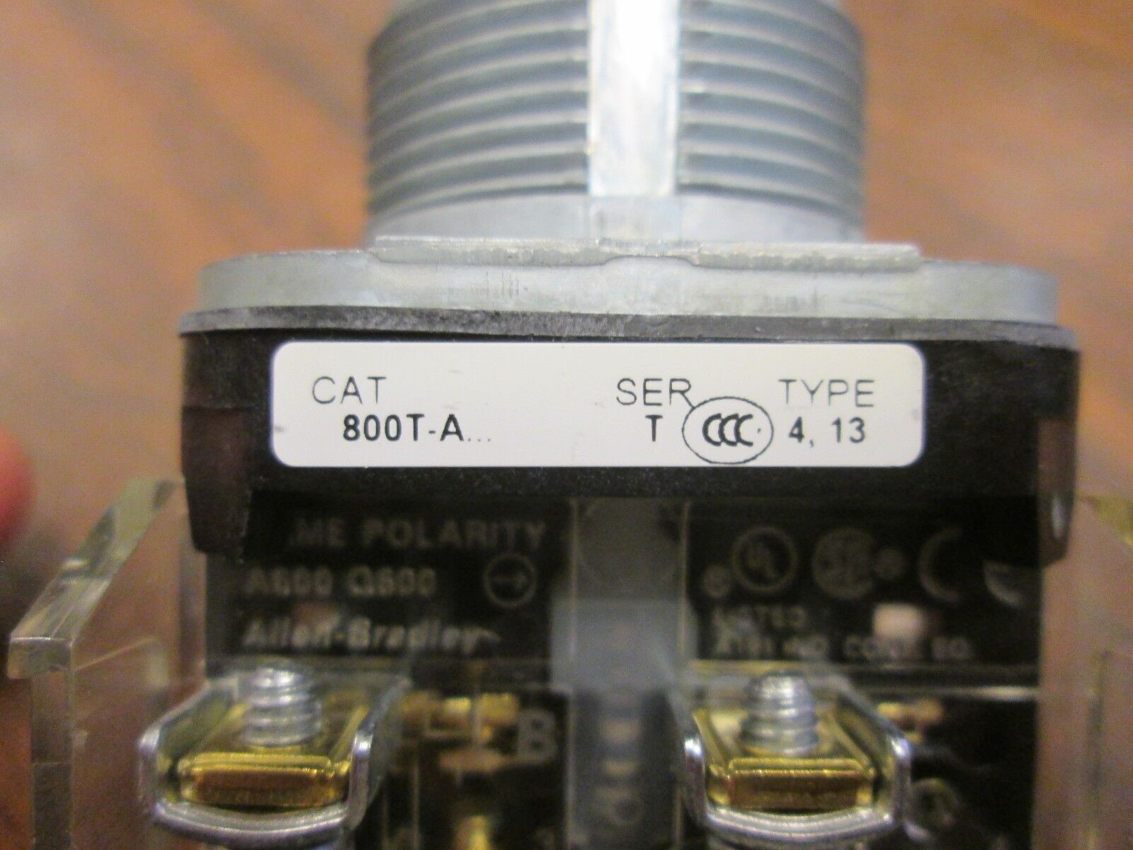 Allen-Bradley Push Button 800T-NX1546 Type 4, 13 *Missing Gaskets* New Surplus