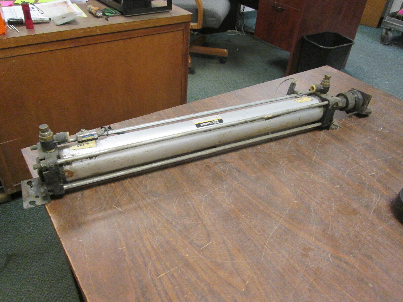 SMC Switch Air Cylinder CDA1 N50-500 Max Press: 9.9 kgf/cm² Used