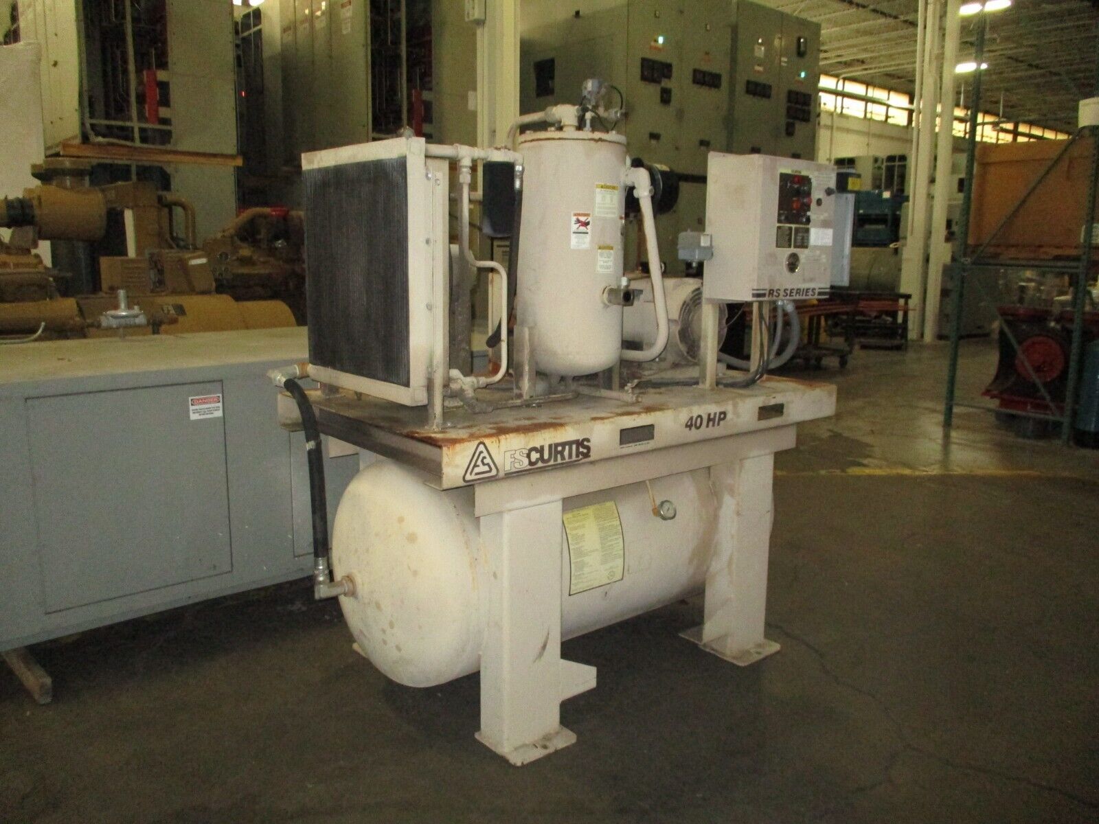 FS Curtis Rotary Screw Air Compressor R/S 40F A/E BSA32 40HP 184 CFM 100PSI 460V