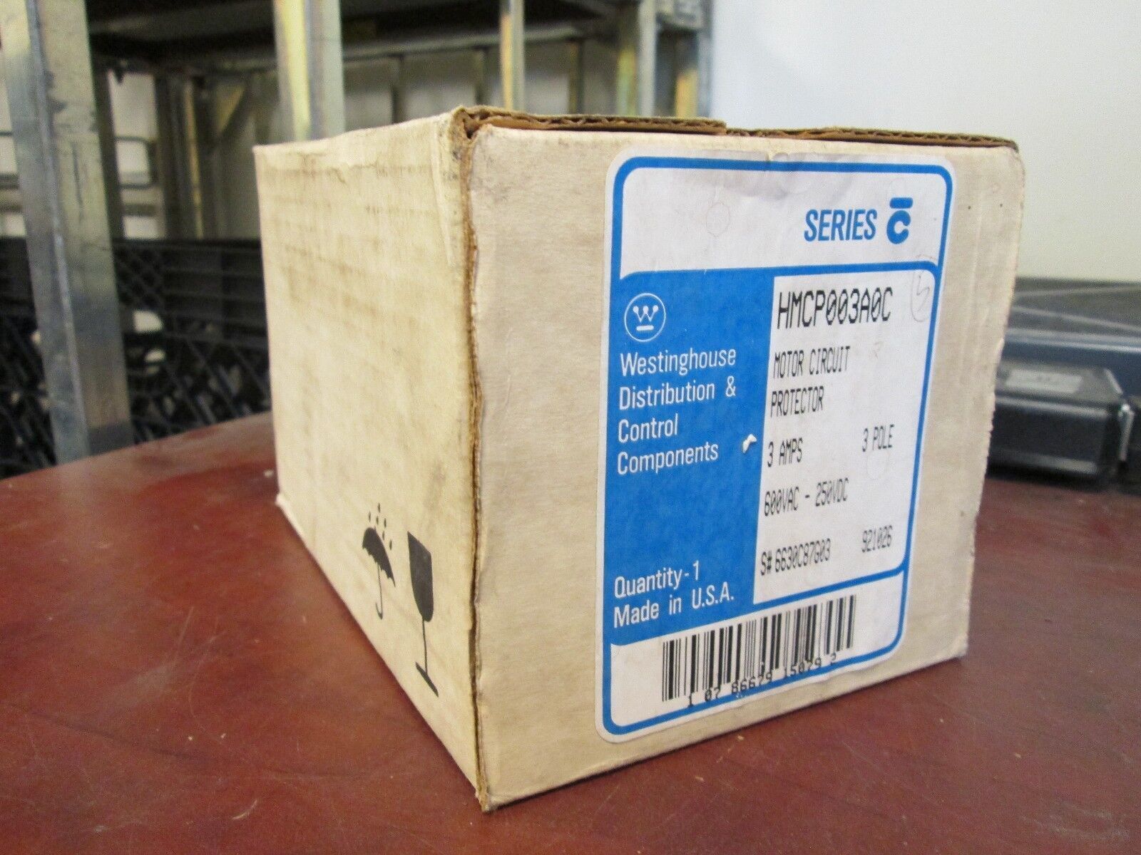 Westinghouse Motor Circuit Protector HMCP003A0C 3A 600V 3P New Surplus