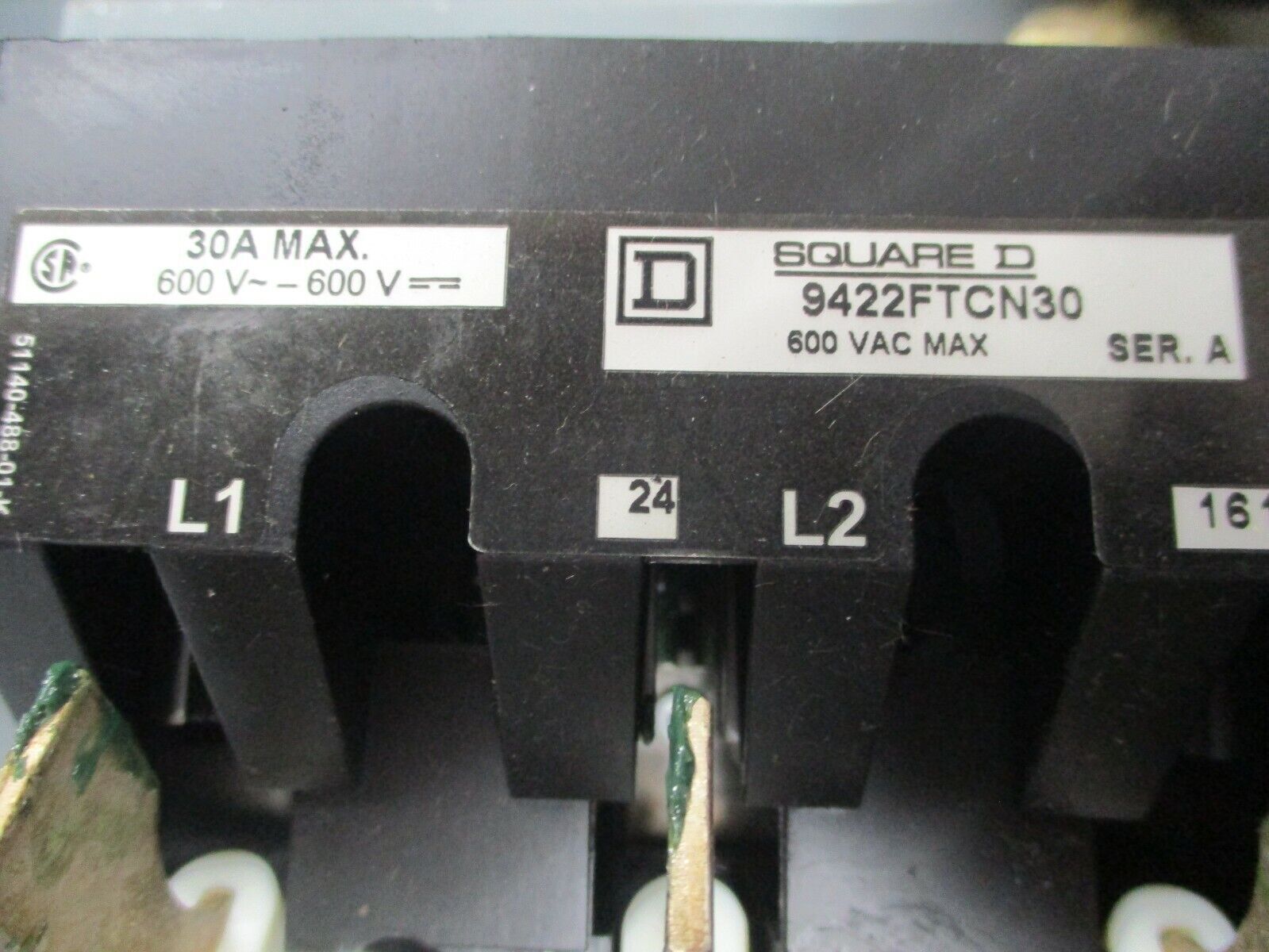 Square D Size 0 Combination 8538SBG11V81CFF4P51T 120V Coil 30A Used