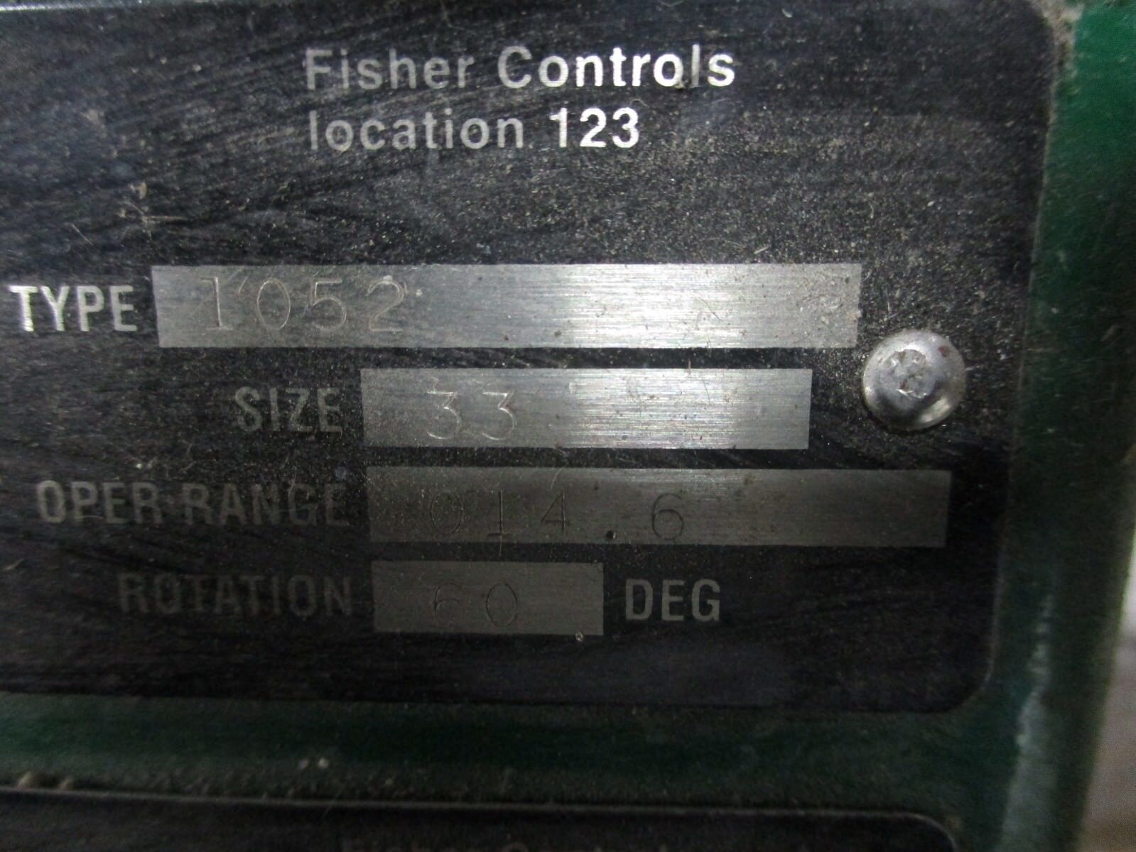 Fisher Diaphragm Control Valve w/ Positioner 1052 / 8560 Used