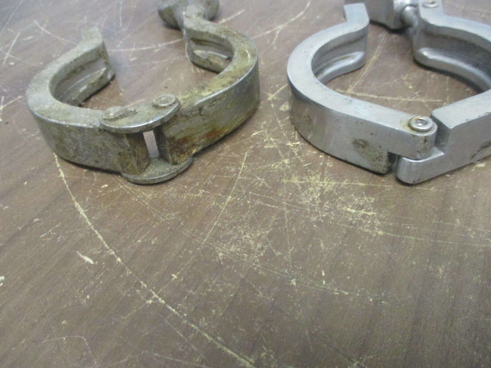 Misc. Brand Stainless Steel Sanitary Clamp Size: 2" Used **Lot of 2**