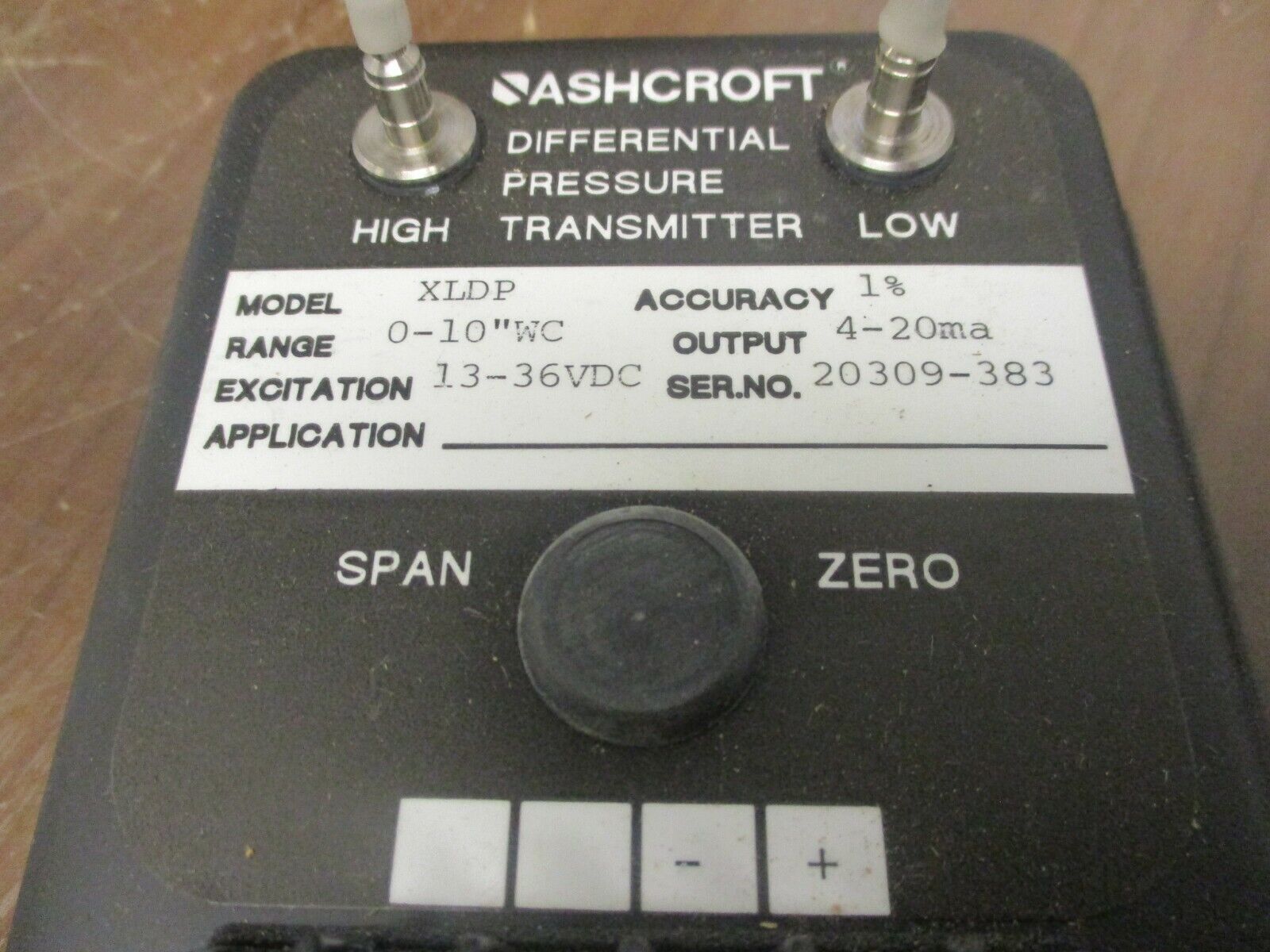 Ashcroft XLDP T0461 Differential Pressure Transmitter XLD-100-C-N-MB2-42-A-10X