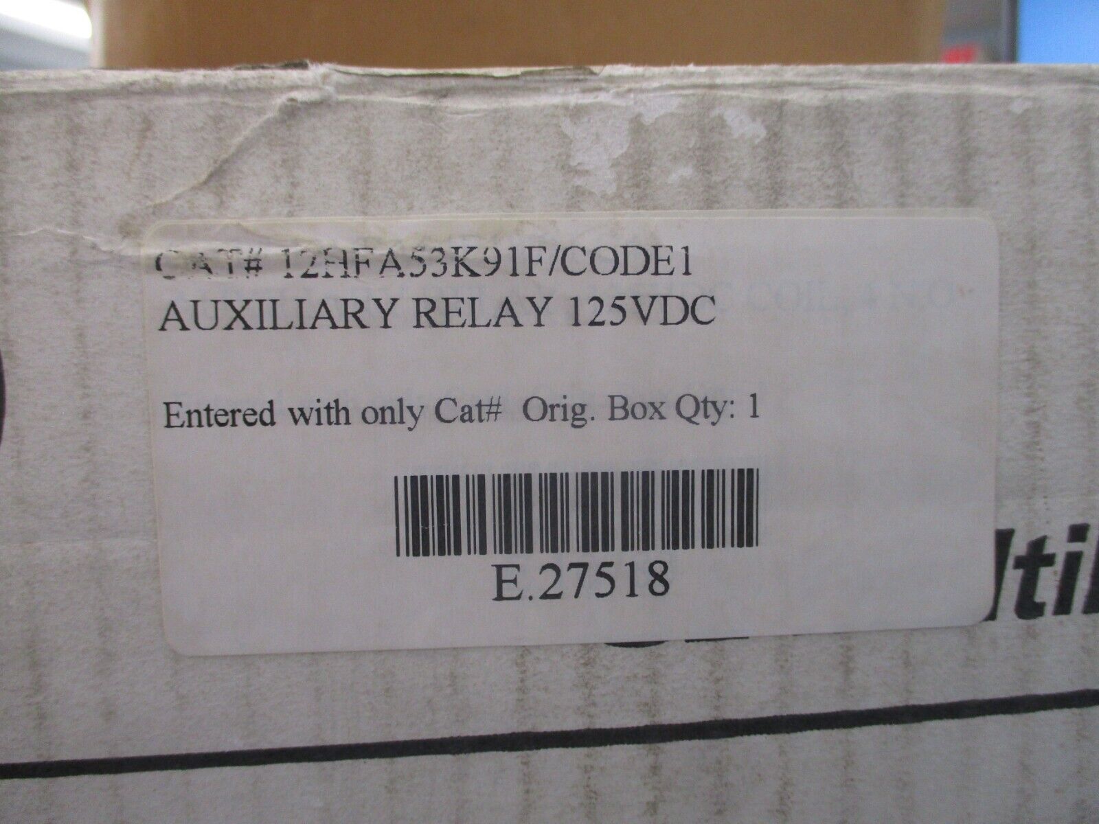 GE Type HFA Auxiliary Relay 12HFA53K91F 125VDC New Surplus