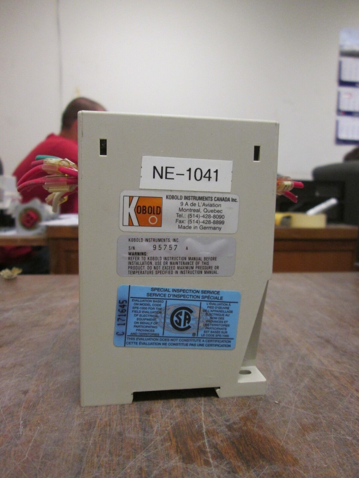 Kobold Electrode Relay NE-104 110V 50-60Hz Used