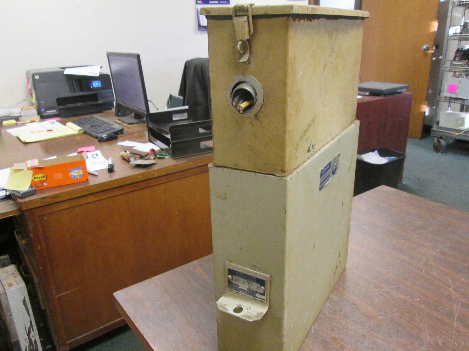 GE Dielektrol Capacitor 55L346KD 25KVAR 480V 3Ph 60Hz Used