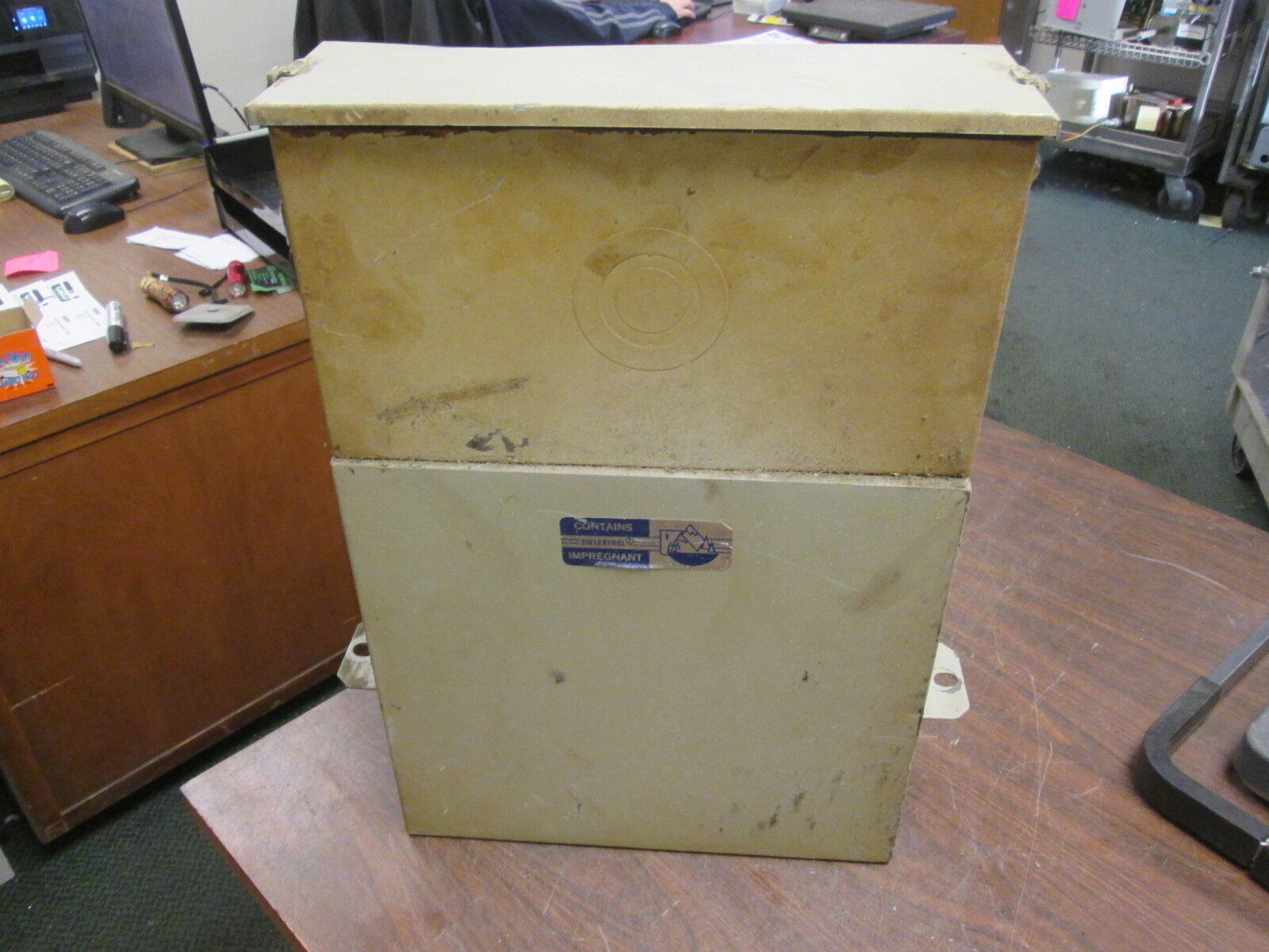 GE Dielektrol Capacitor 55L346KD 25KVAR 480V 3Ph 60Hz Used