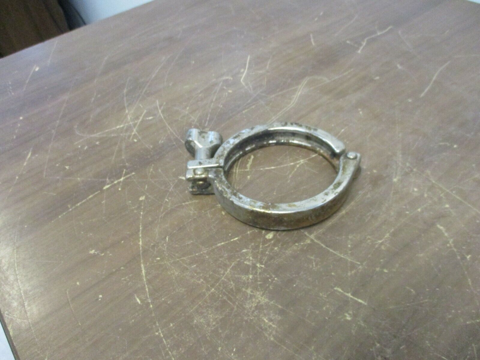 Misc. Brand Stainless Steel Sanitary Clamp Size: 3-1/4" Used