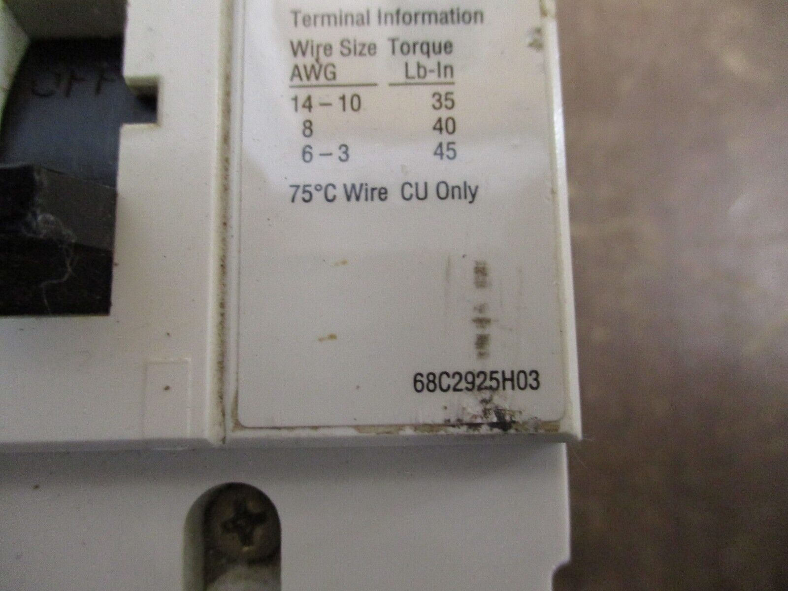 Allen-Bradley 140U-G1 Circuit Breaker 68C2925H03 25A 2P Used