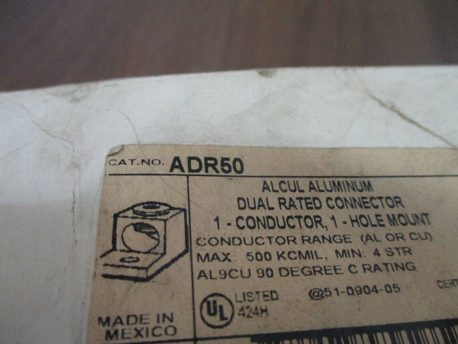 Thomas & Betts Blackburn Dual Rated Connector ADR50 4STR-500KCMIL 1-Conductor