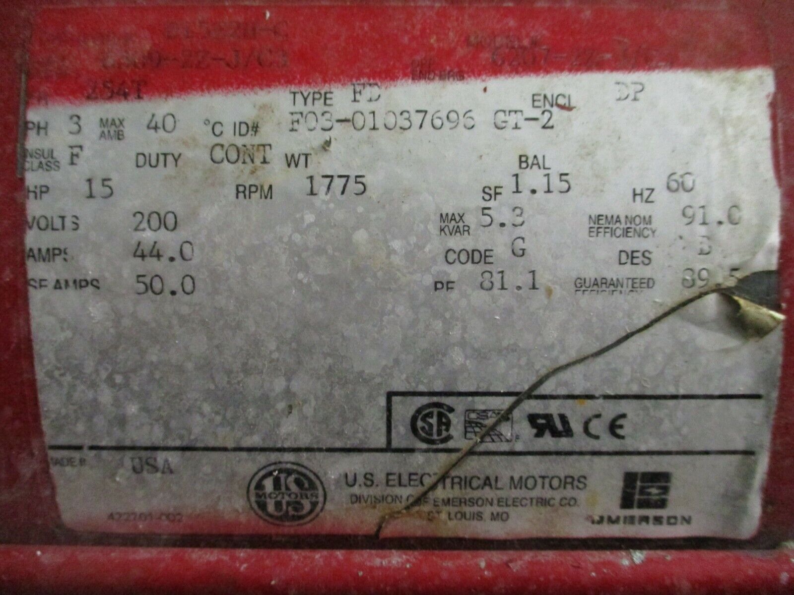 Bell & Gossett Pump 1510 BF 11.000 15HP 1800RPM Used