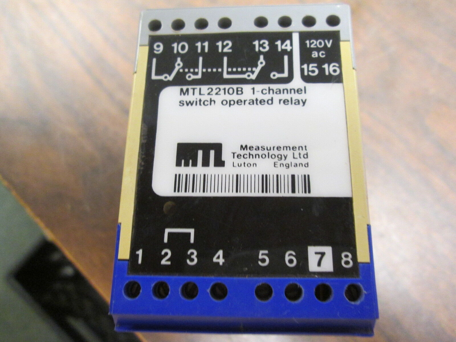 Measurement Technology Switch Operated Relay MTL2210B 1-Channel 120VAC Used