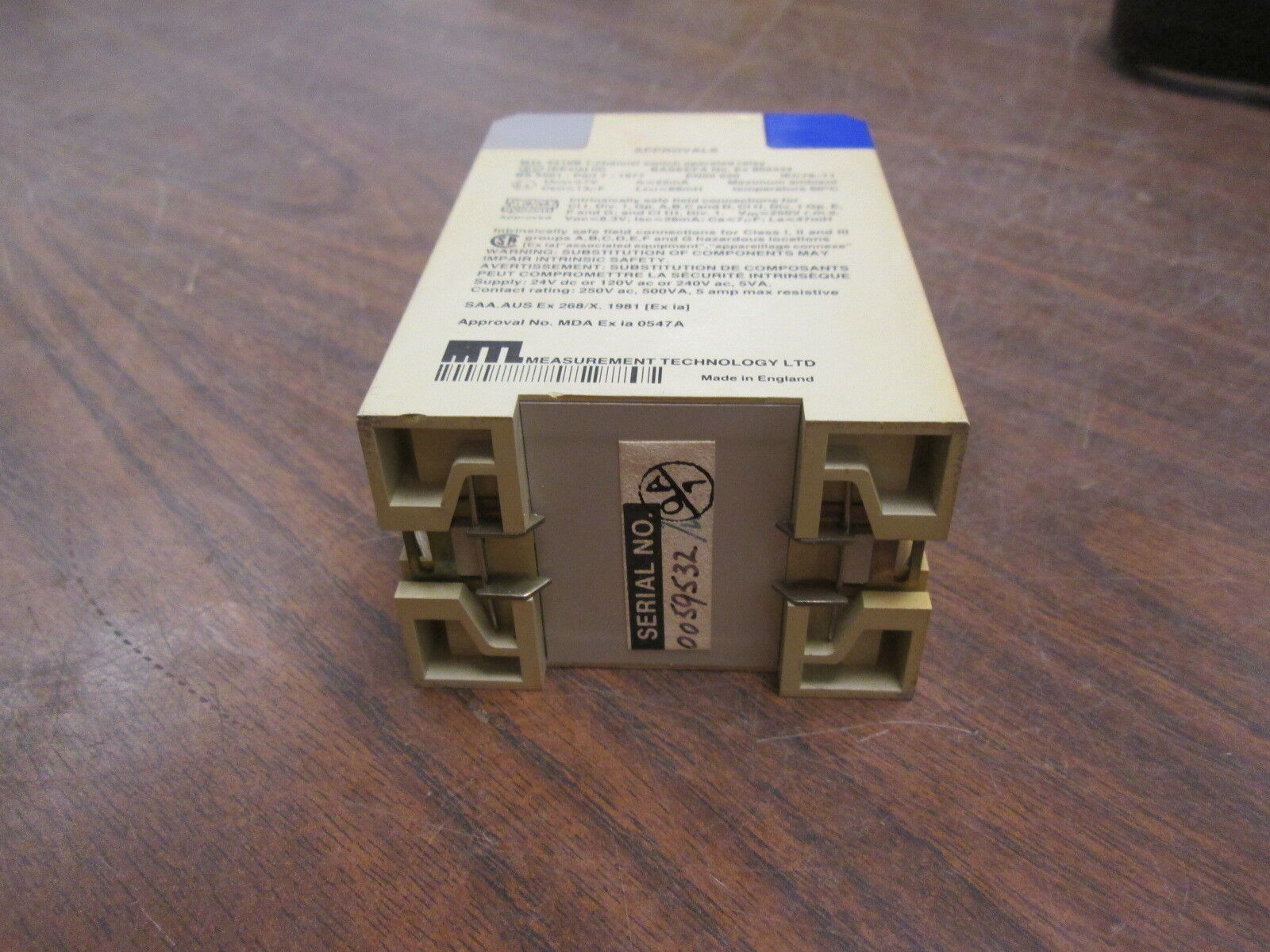 Measurement Technology Switch Operated Relay MTL2210B 1-Channel 120VAC Used