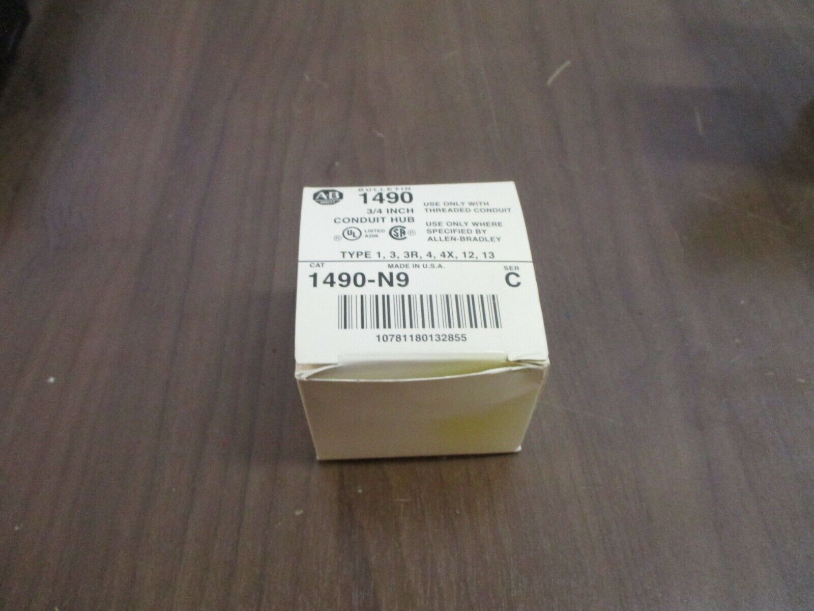 Allen-Bradley 3/4" Conduit Hub 1490-N9 Ser. C Type: 1, 3, 3R, 4, 4X, 12, 13