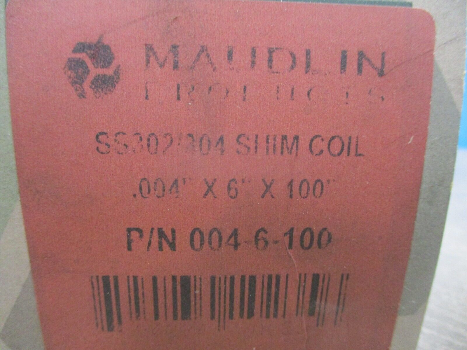 Maudlin SS302/304 Shim Coil 004-6-100 0.004" x6" 100" New Surplus