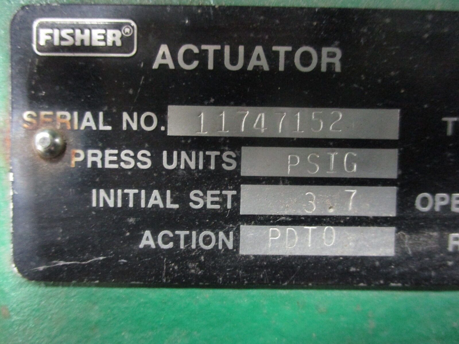 Fisher Diaphragm Control Valve 1052 / V150 Used