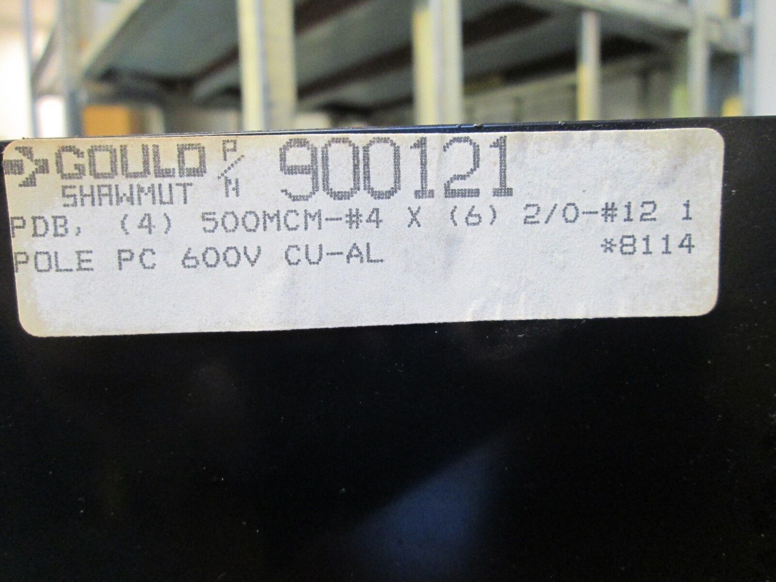 Gould Terminal Block 900121 Line: (4) 500MCM Load: (6) 210 #12 Used