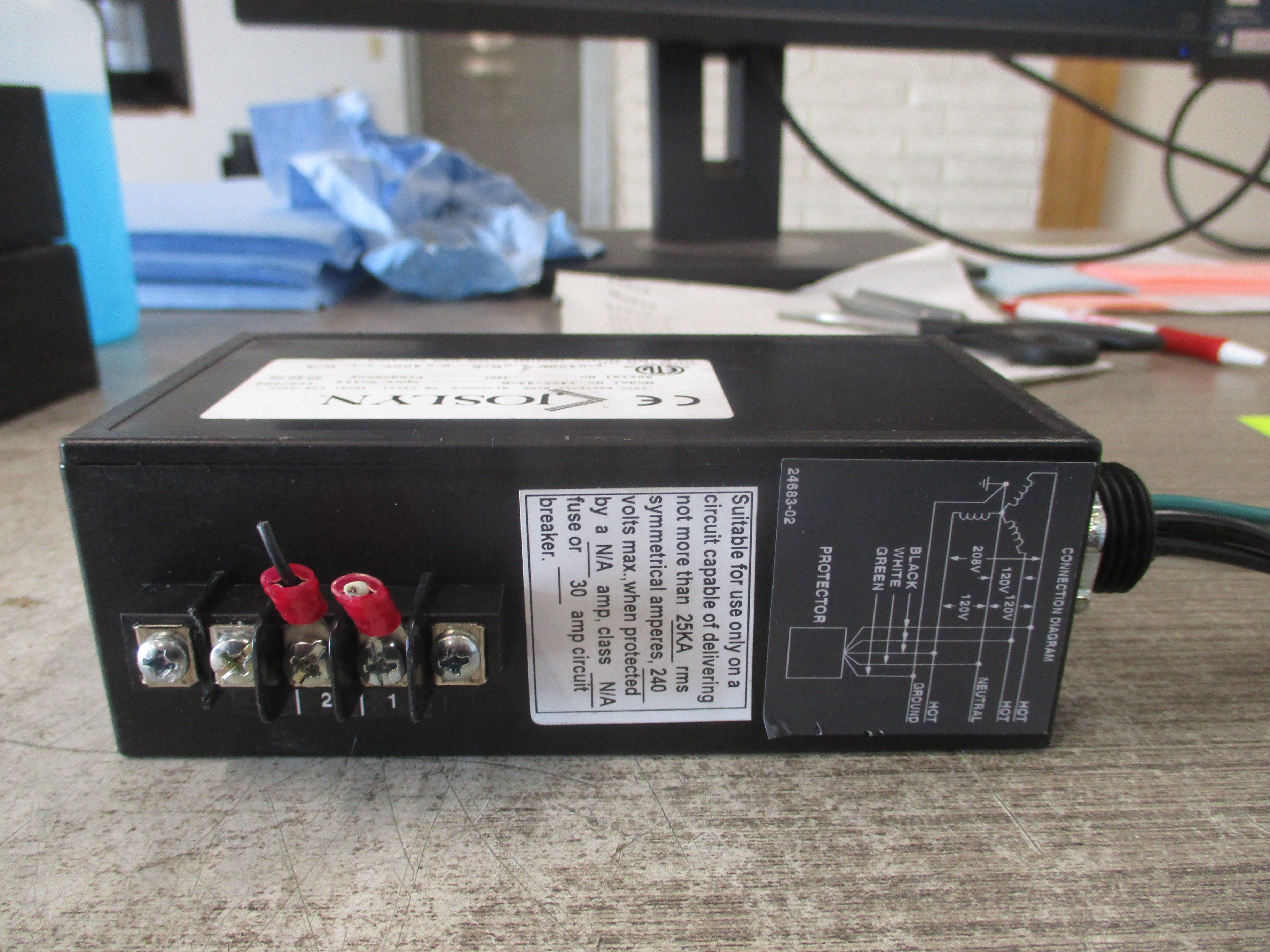 Joslyn Surgitron III Surge Protector 1455-49-R 120/208V 50-60Hz Used