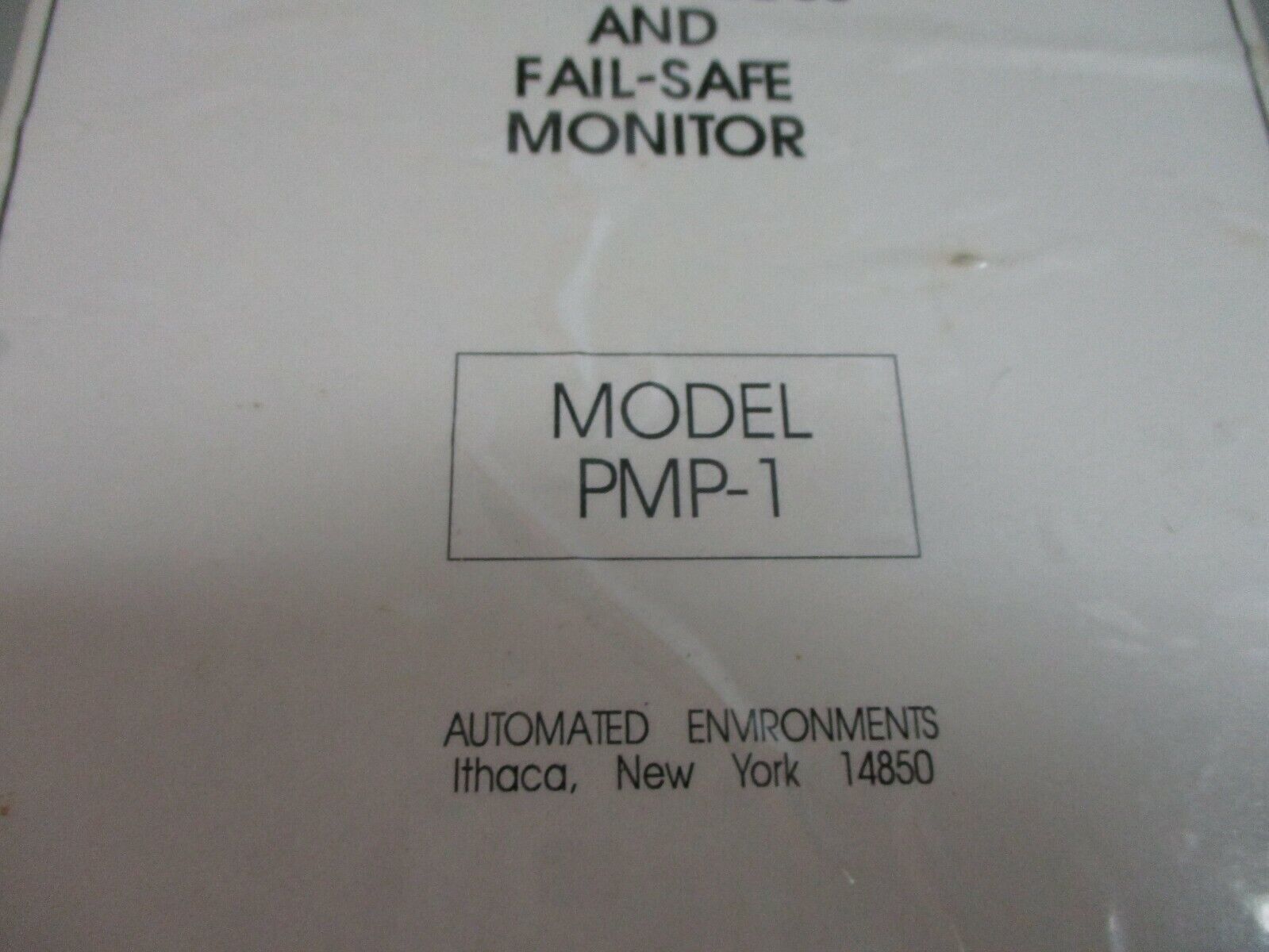 Automated Environment, Inc. Power Loss & Fail-Safe Monitor PMP-1 Used