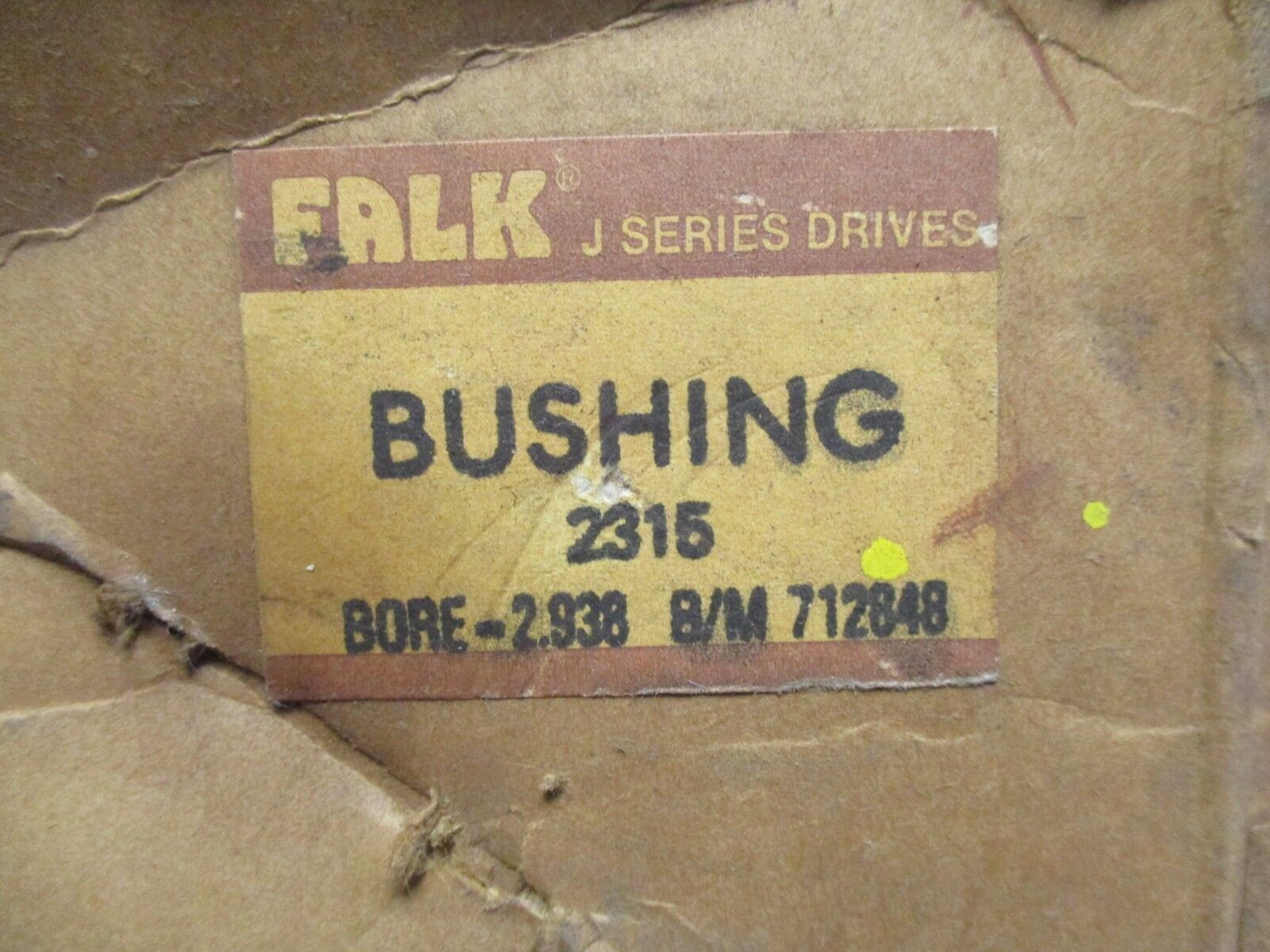 Falk J Series Bushing 2315 Bore: 2.938 New Surplus