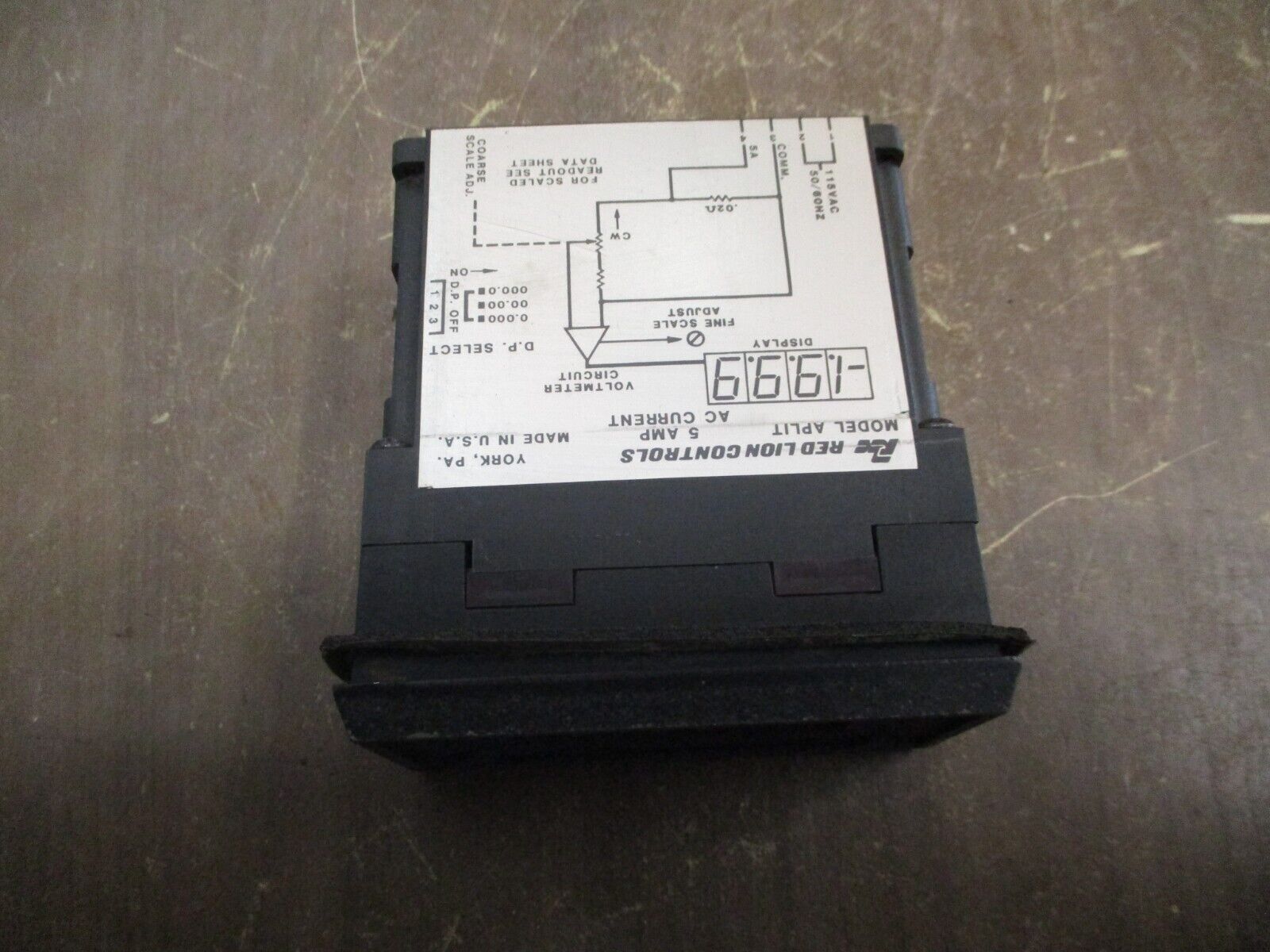 Red Lion Controls AC Current Meter APLIT 5A Used