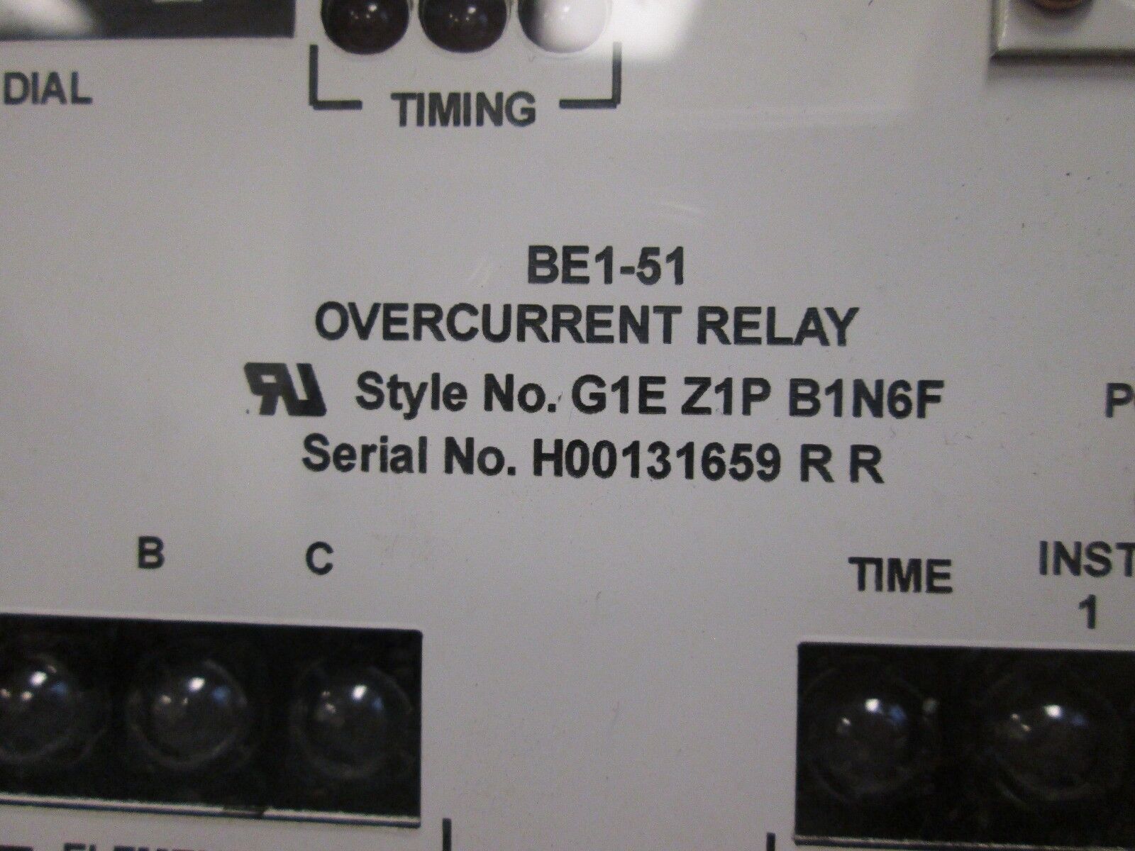 Basler Electric BE1-51 Overcurrent Relay G1E Z1P B1N6F Used