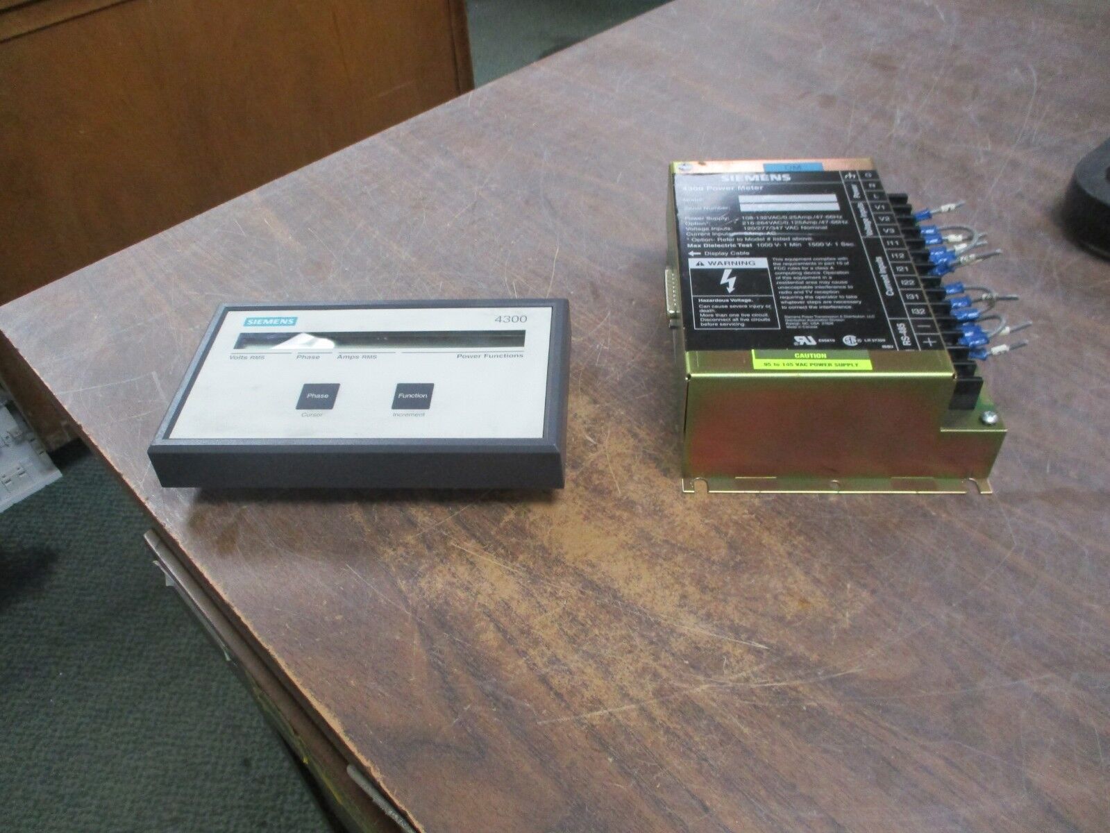 Siemens 4300 Power Meter & Display DC-120 4300 Display Module *No Cable* Used