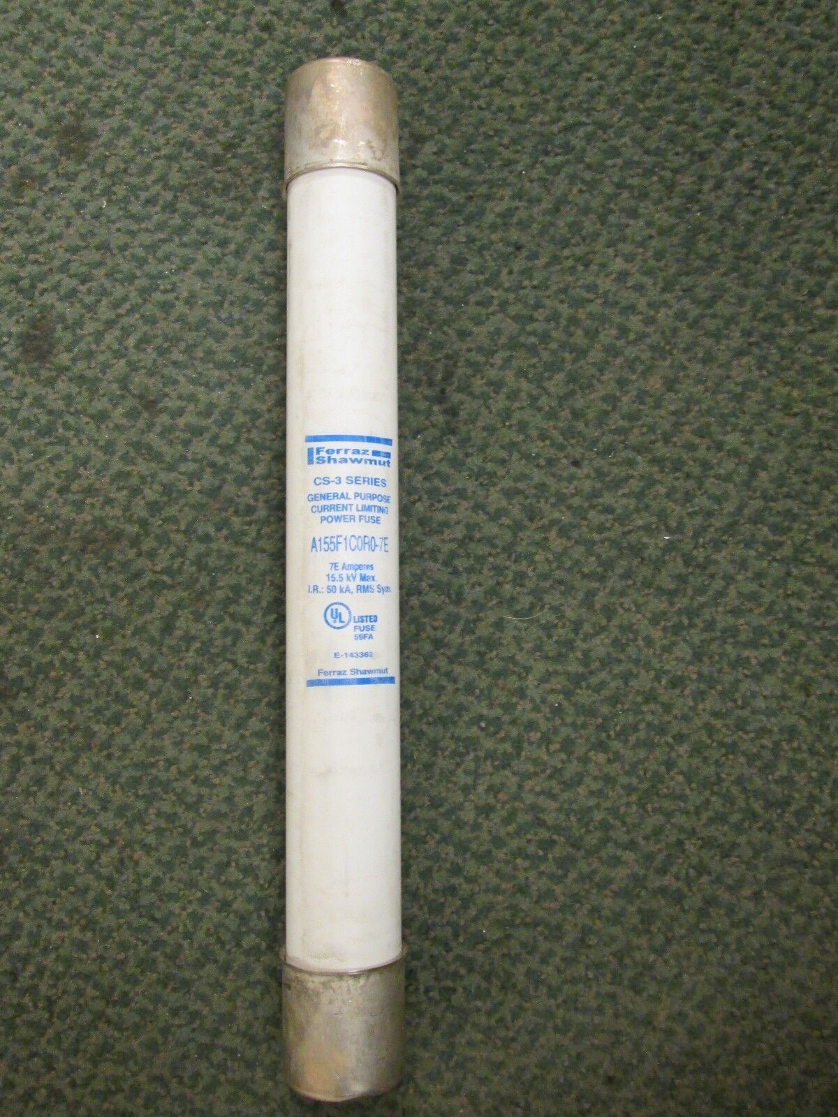 Ferraz-Shawmut Amp-Trap Fuse A155F1C0R0-7E 7A 15.5kv Used