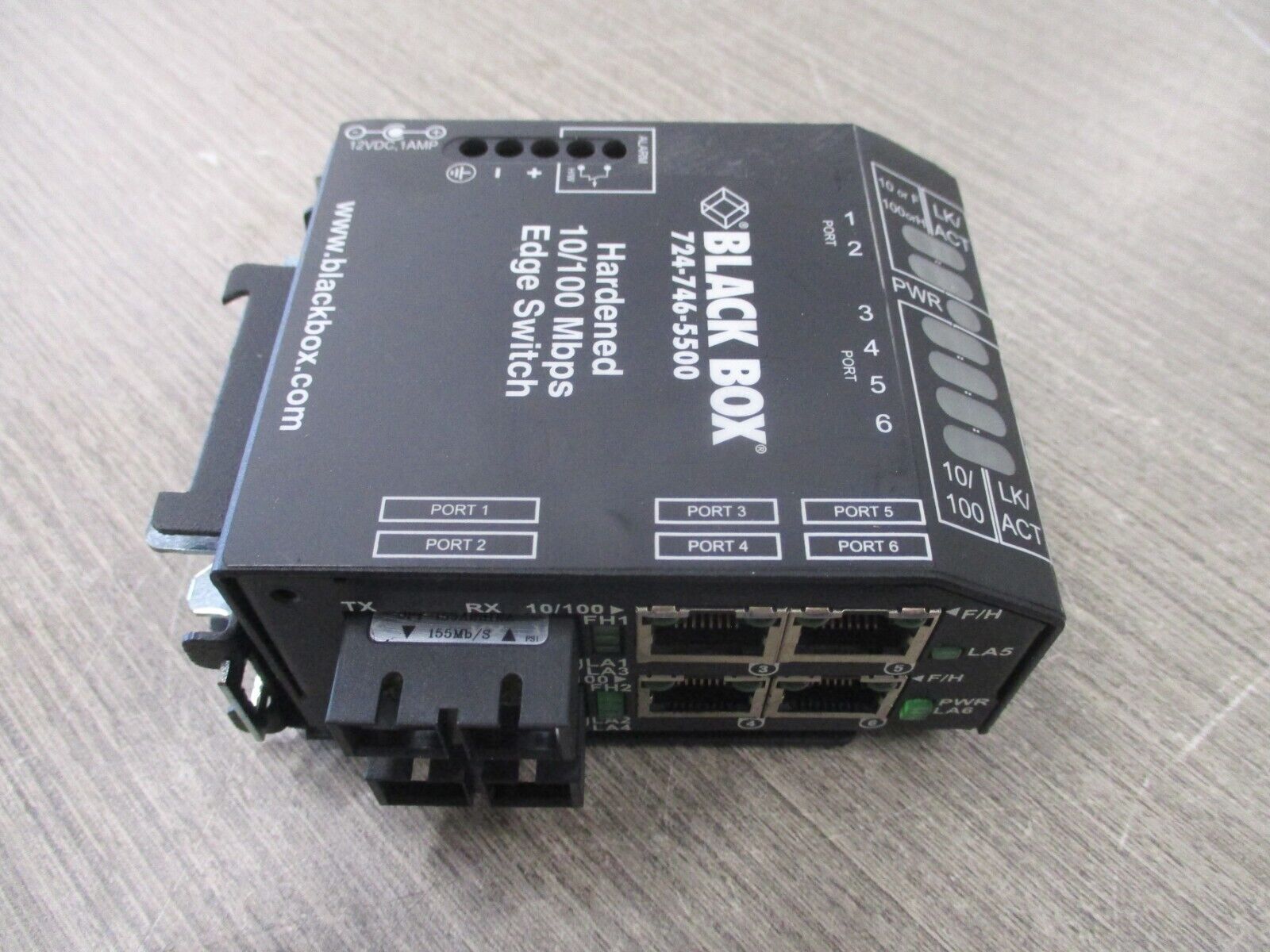 Black Box Hardened 10/100 Mbps Edge Switch LBH240A-HD-SC-24 Used